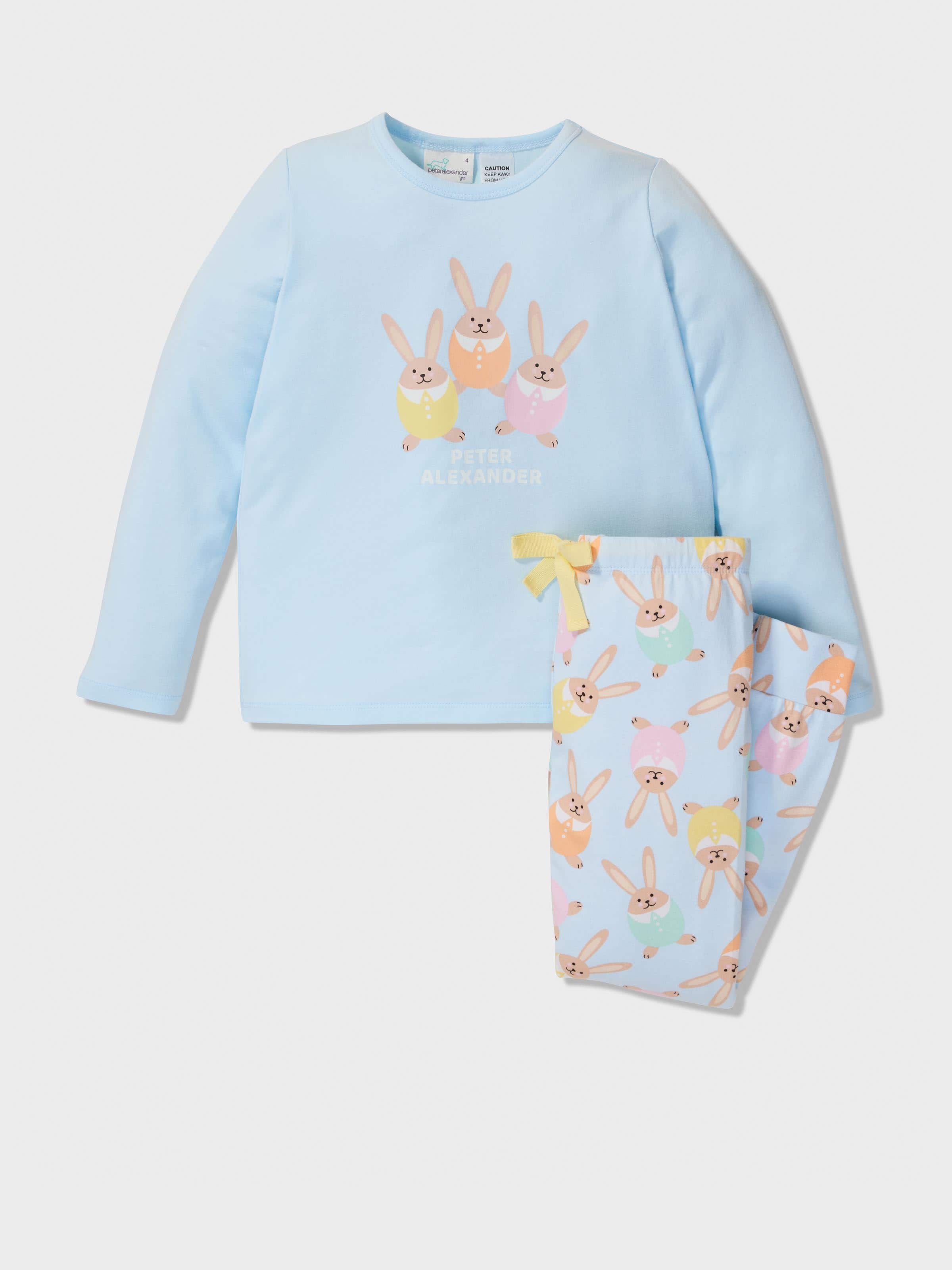 Jnr Girls Pastel Bunny Pj Set