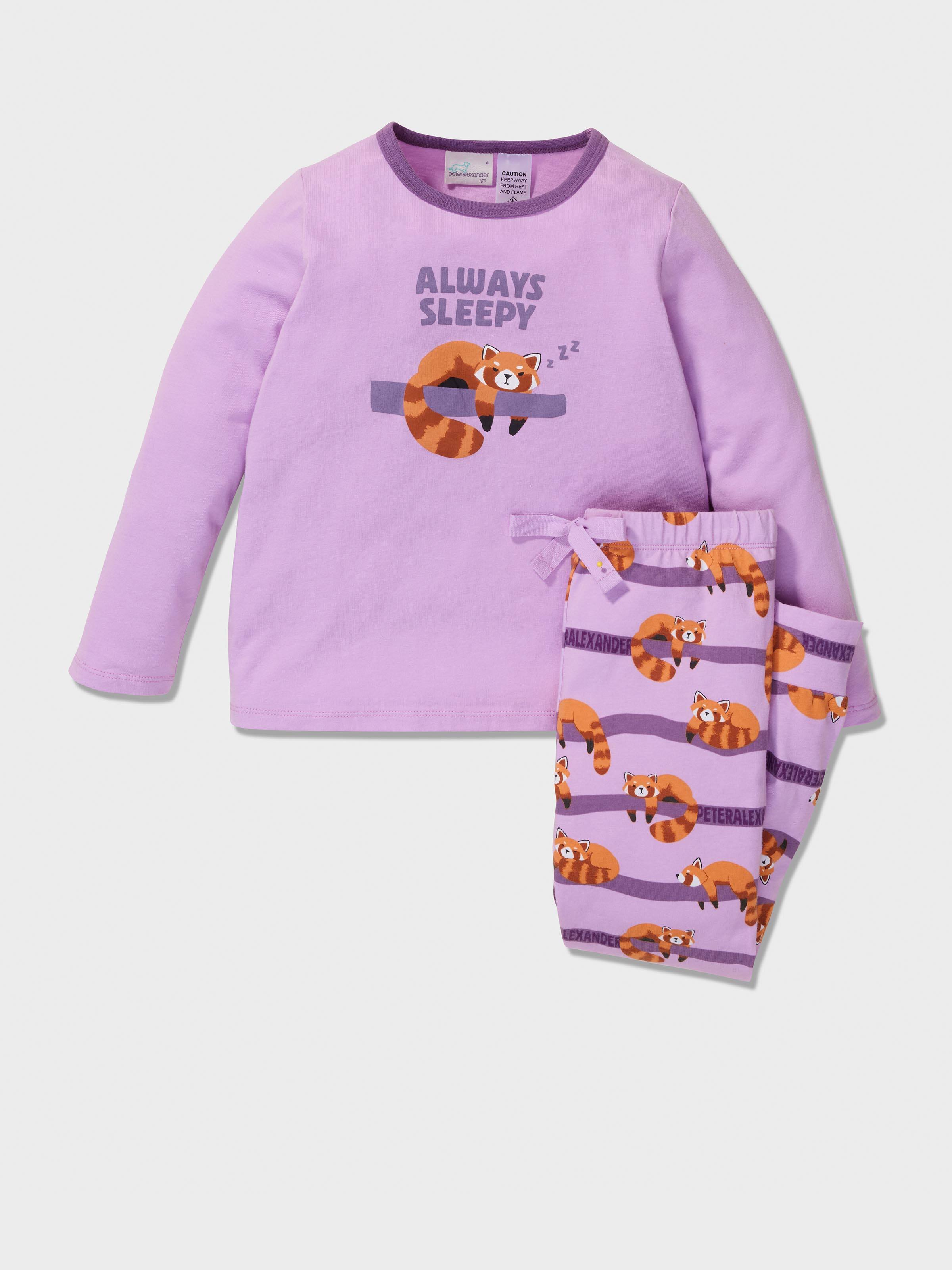 Jnr Girls Red Panda Pj Set