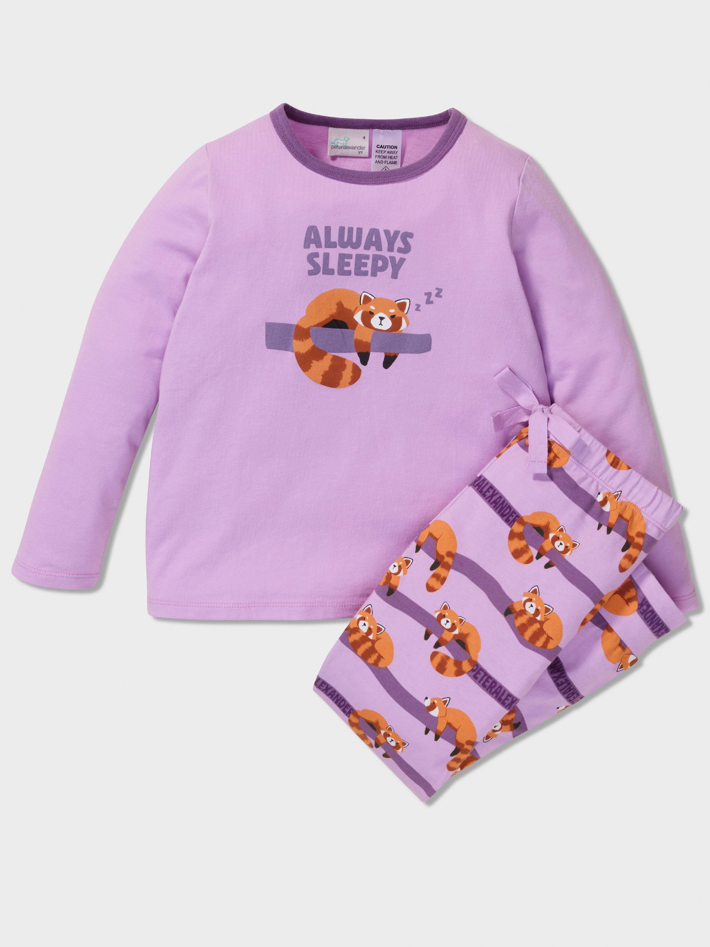 Girls Red Panda Pj Set