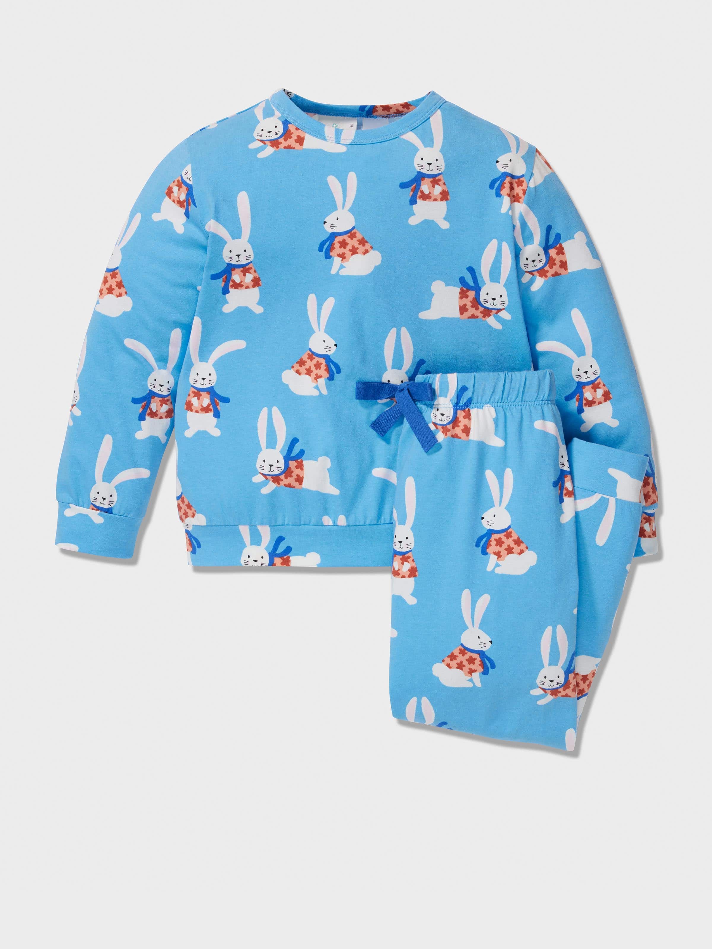 Jnr Kids Scarf Bunny Pj Set