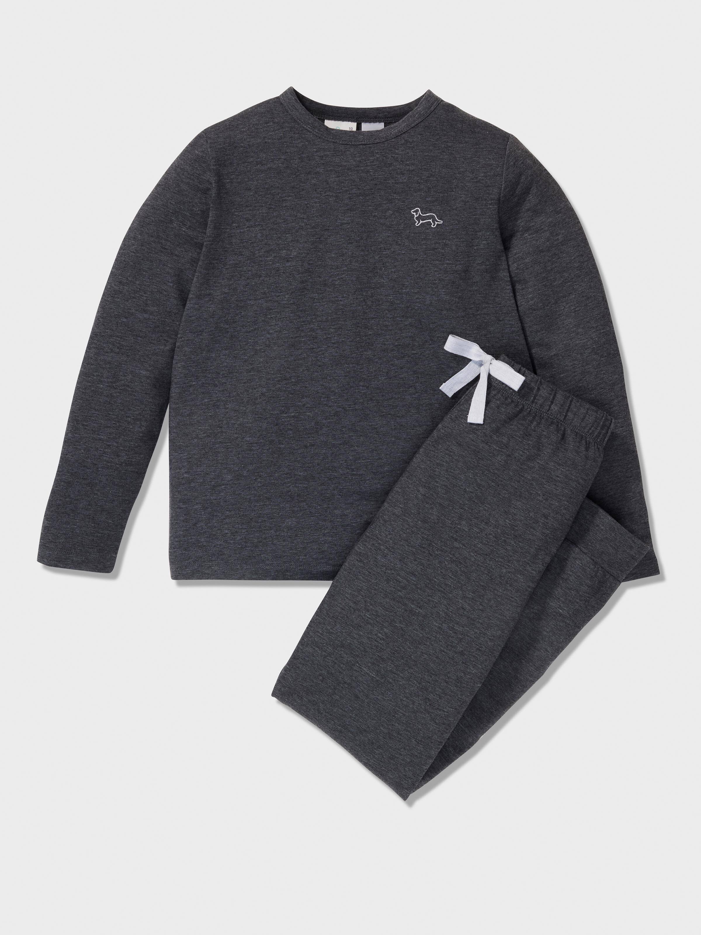 Boys Charcoal Marle Pj Set