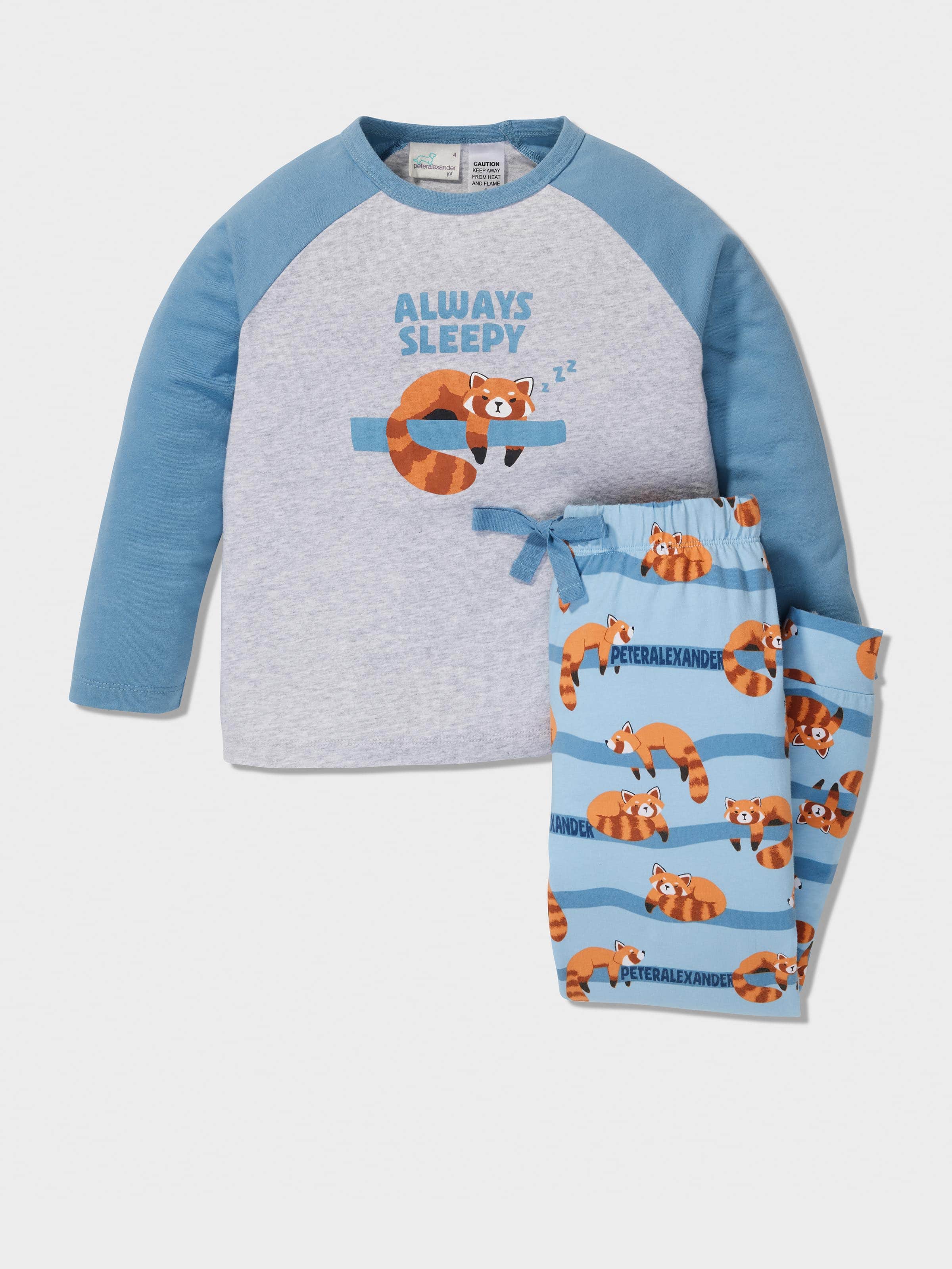 Jnr Boys Red Panda Pj Set
