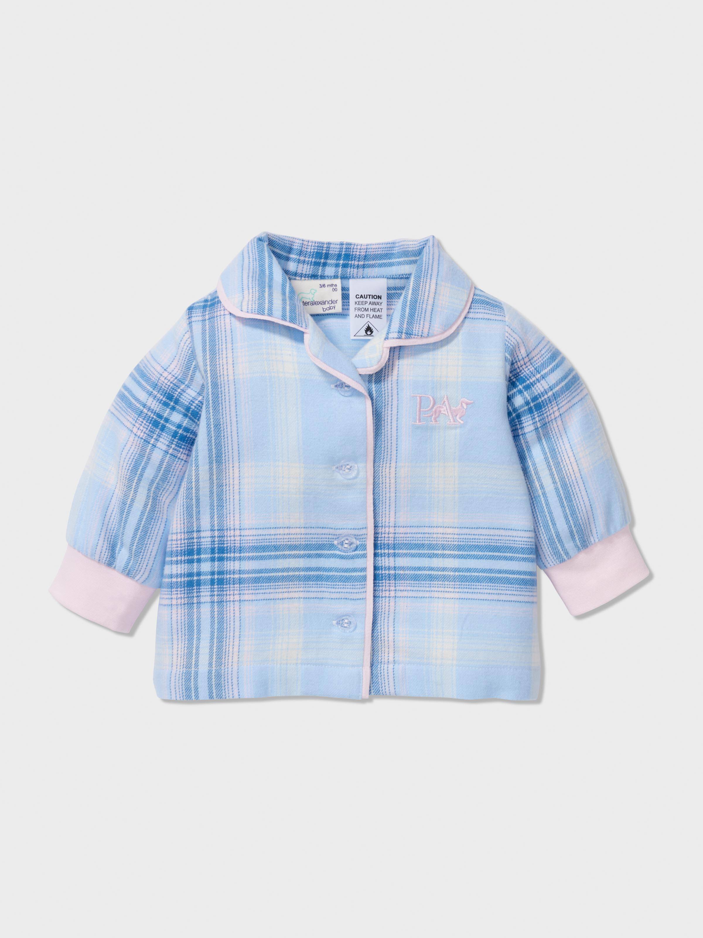 Image for Baby Blue Check Long Classic Pj Set from JustGroupNZ