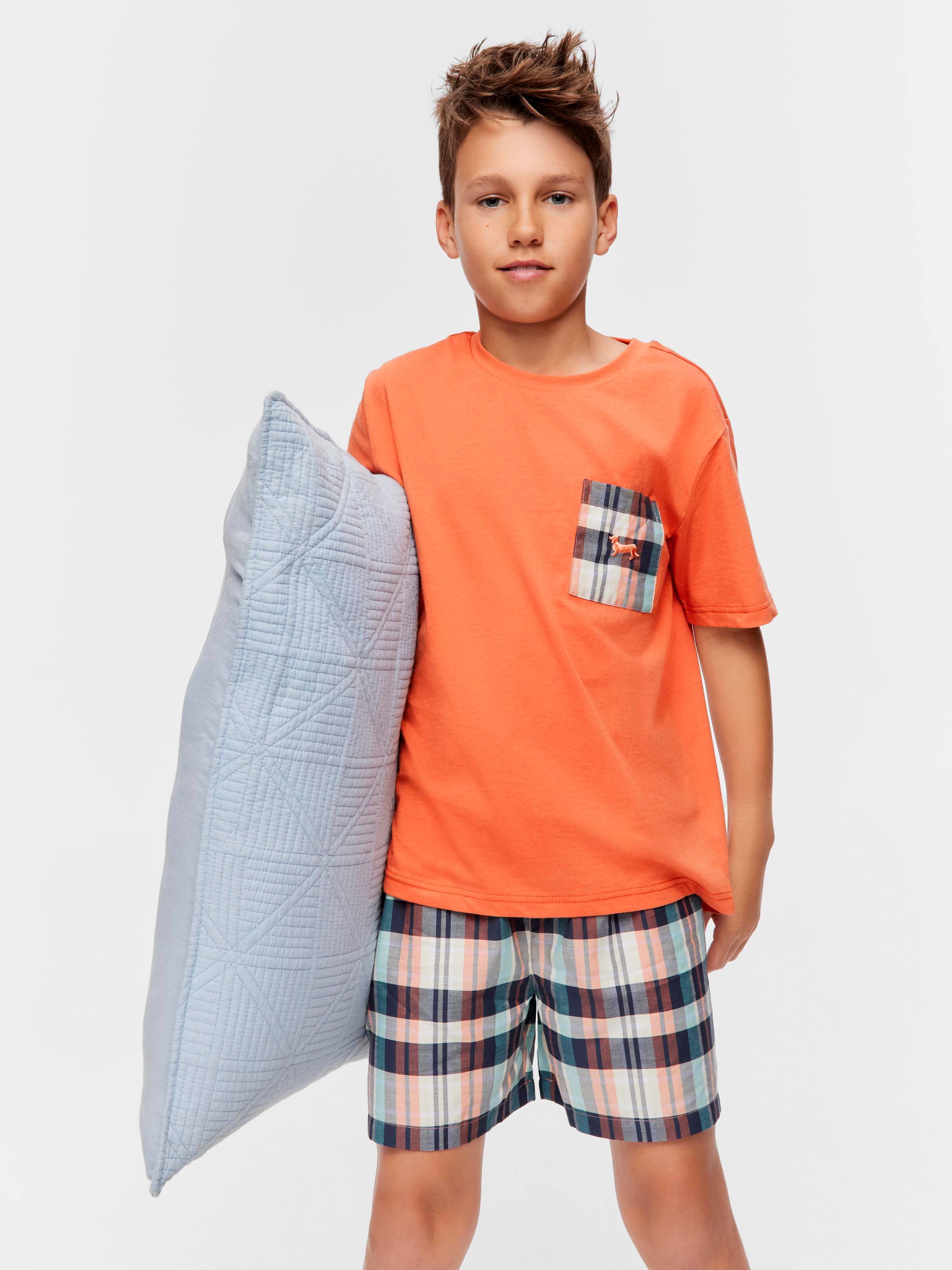 Boys Classic Check Pj Set