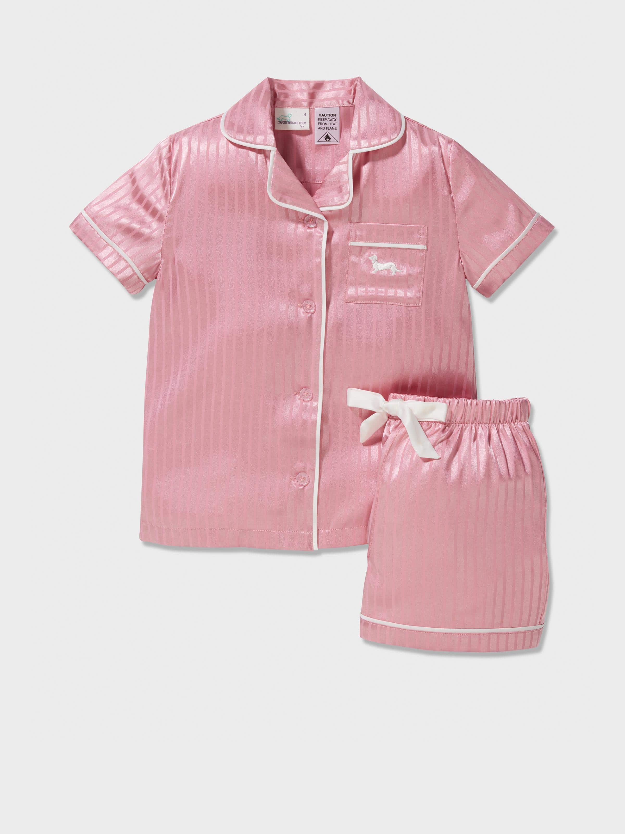 Jnr Girls Blush Satin Pj Set