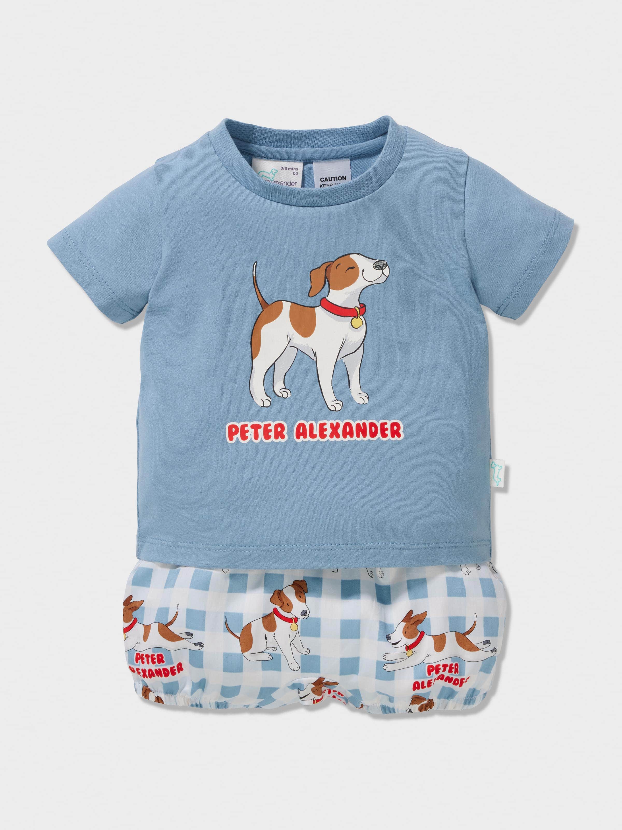 Baby Dog Check Pj Set