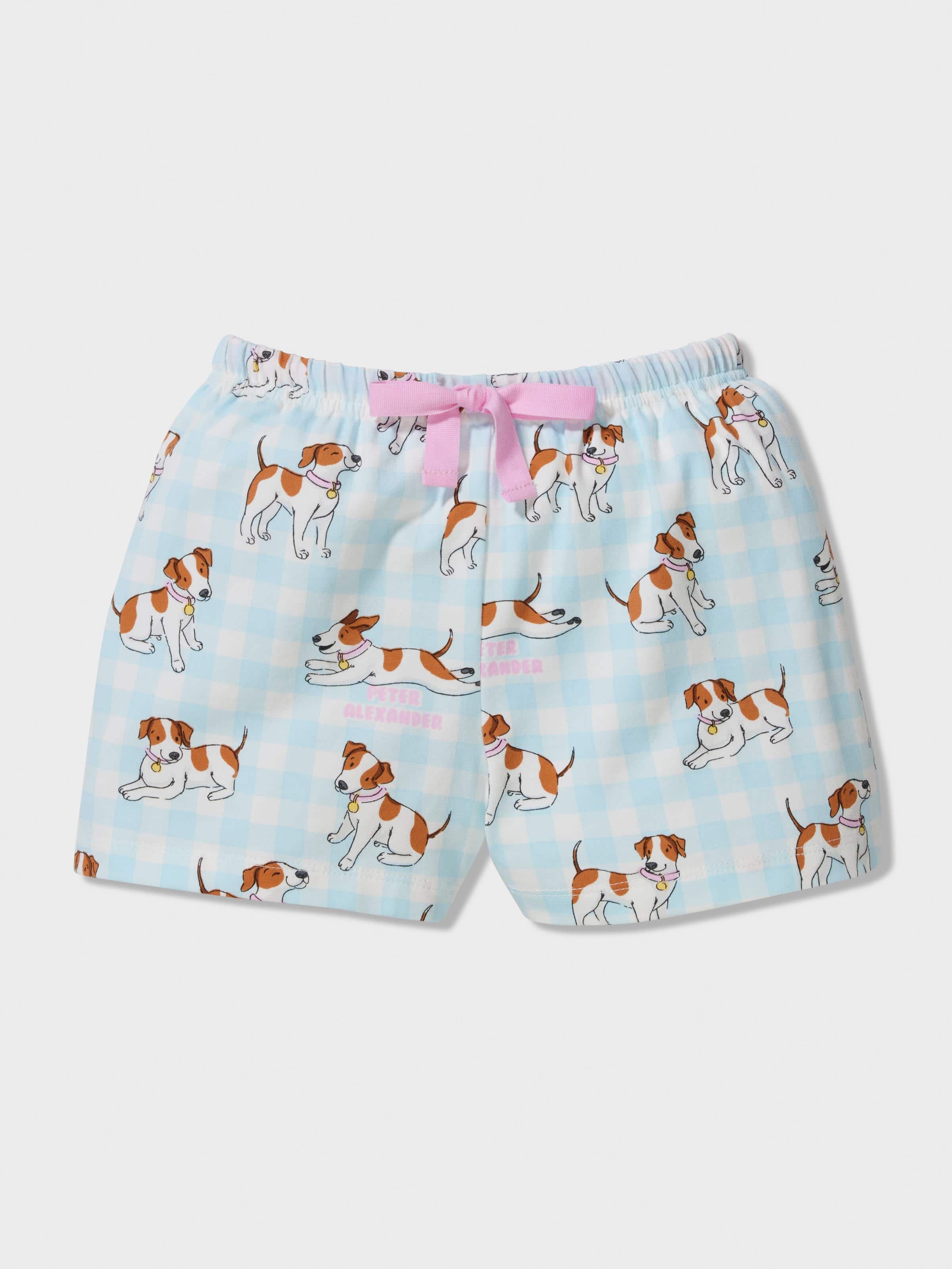 Jnr Girls Dog Check Pj Set