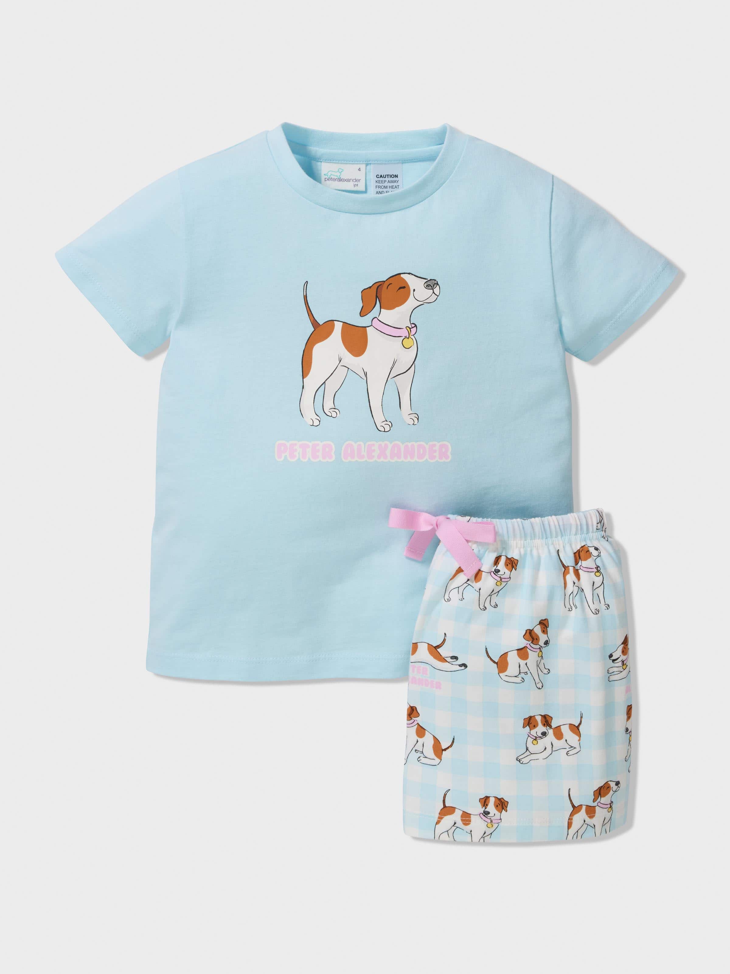 Jnr Girls Dog Check Pj Set