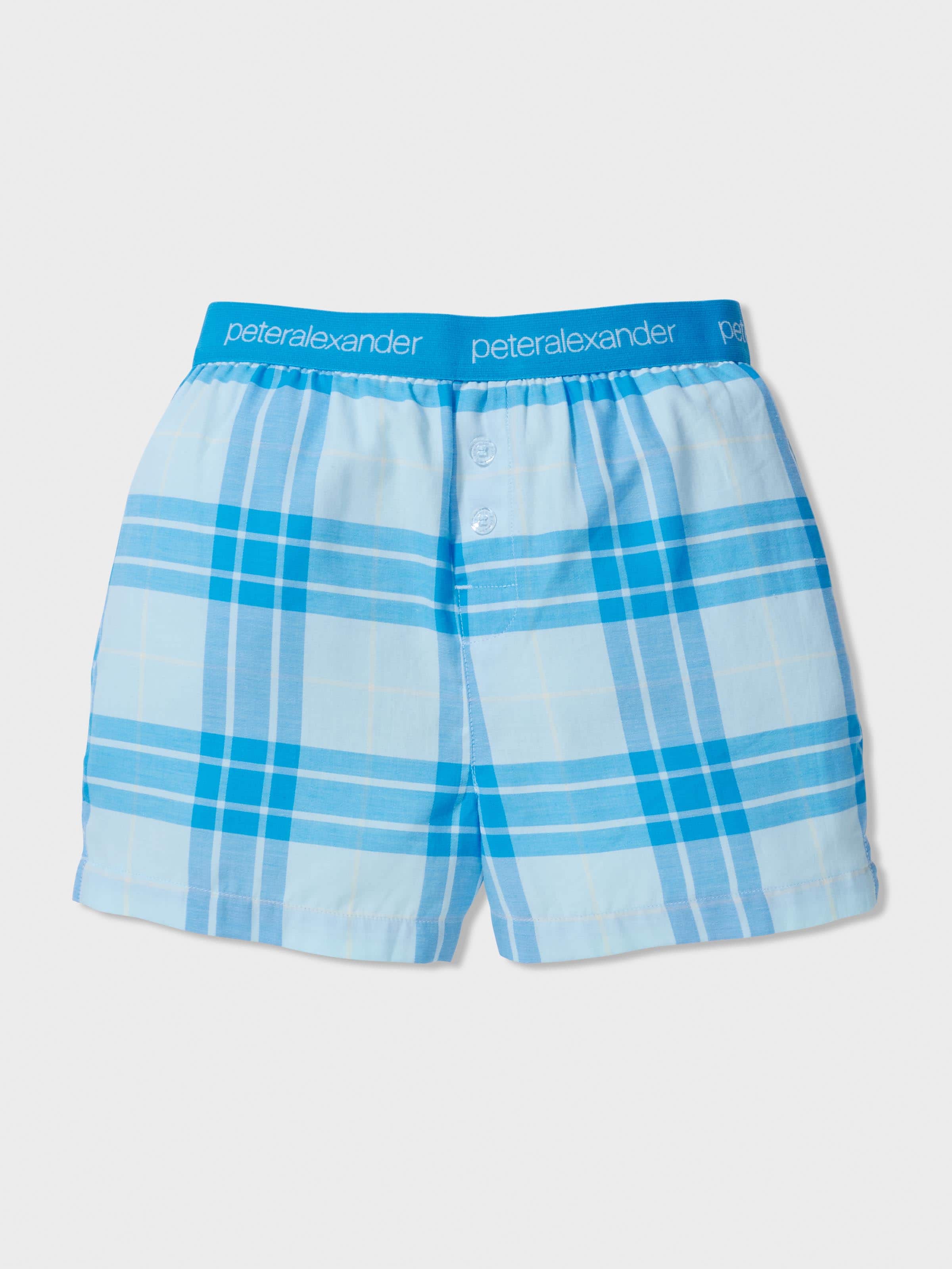Boys Blue Check Pj Set