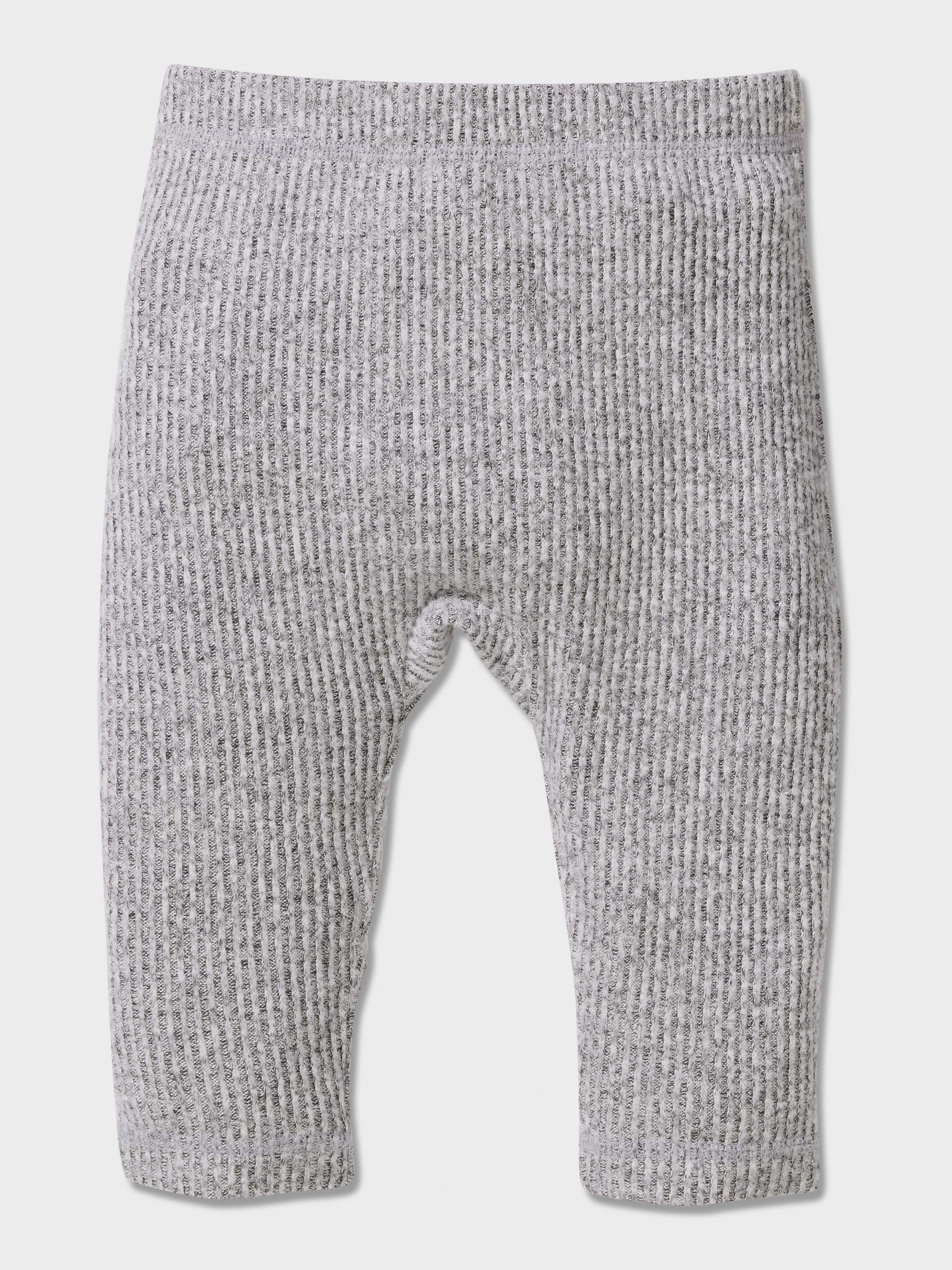 Baby Grey Rib Fuzzy Pj Set