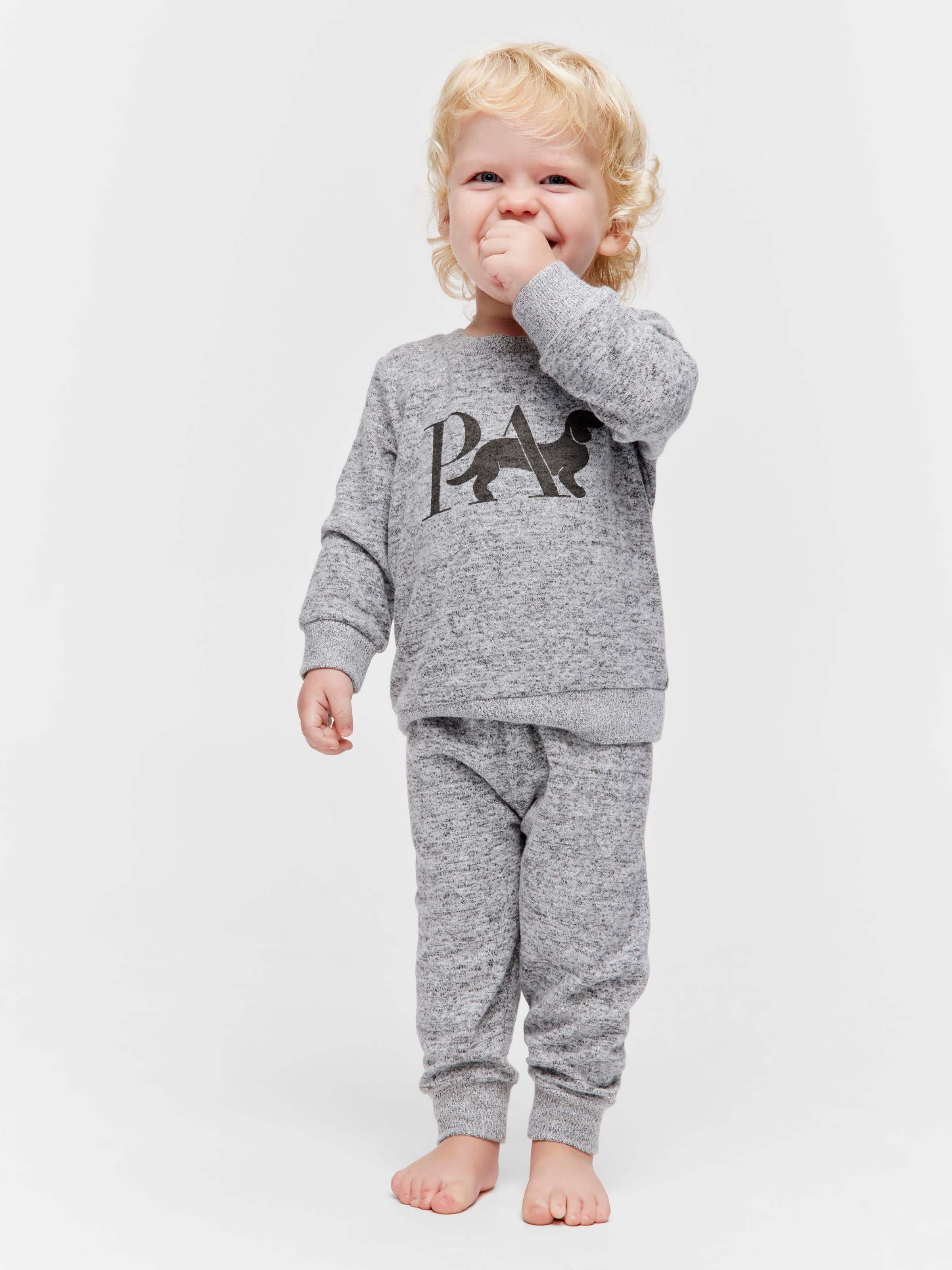 Baby Grey Marle Pj Set