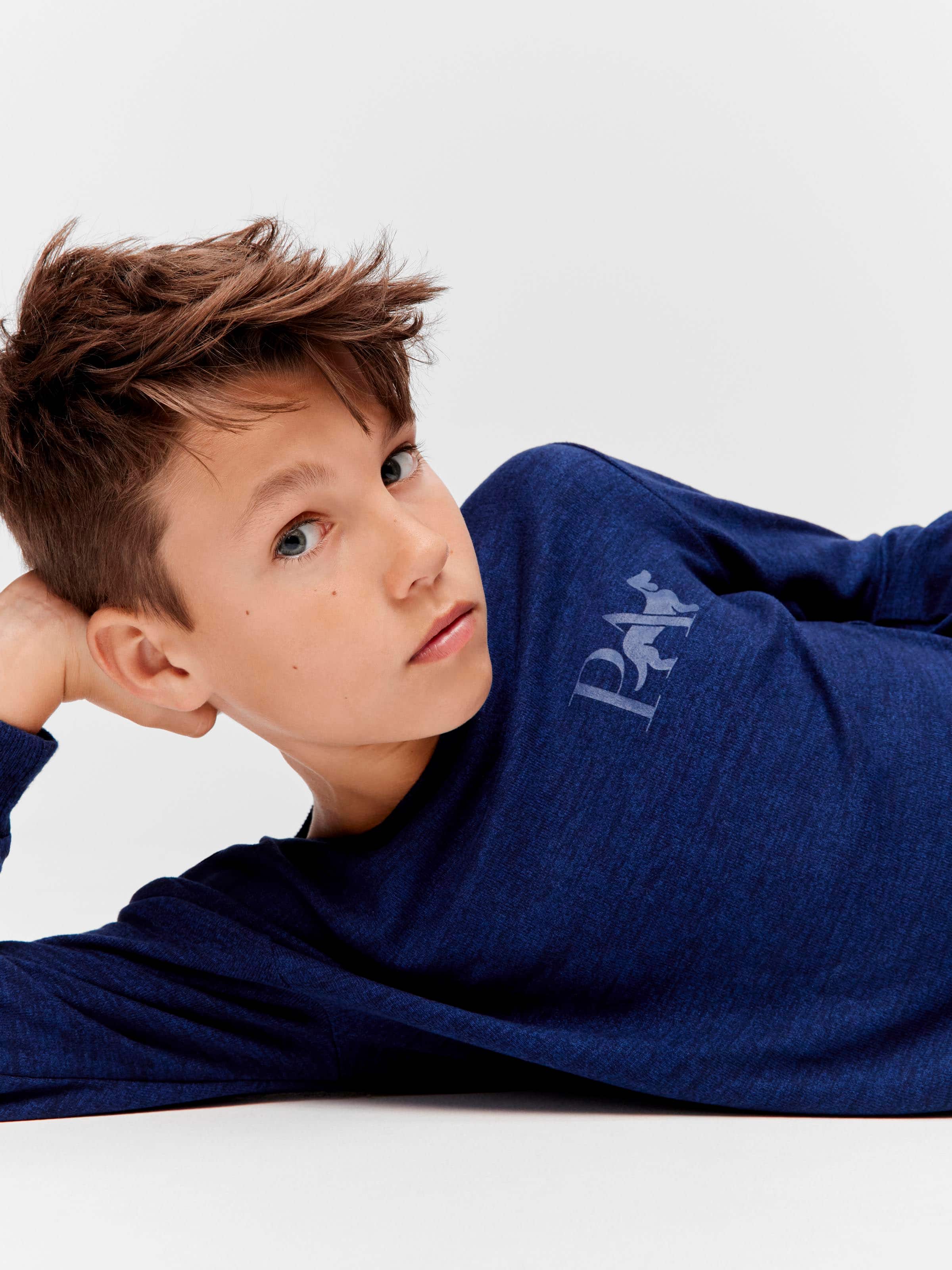 Boys Fuzzy Navy Pj Set