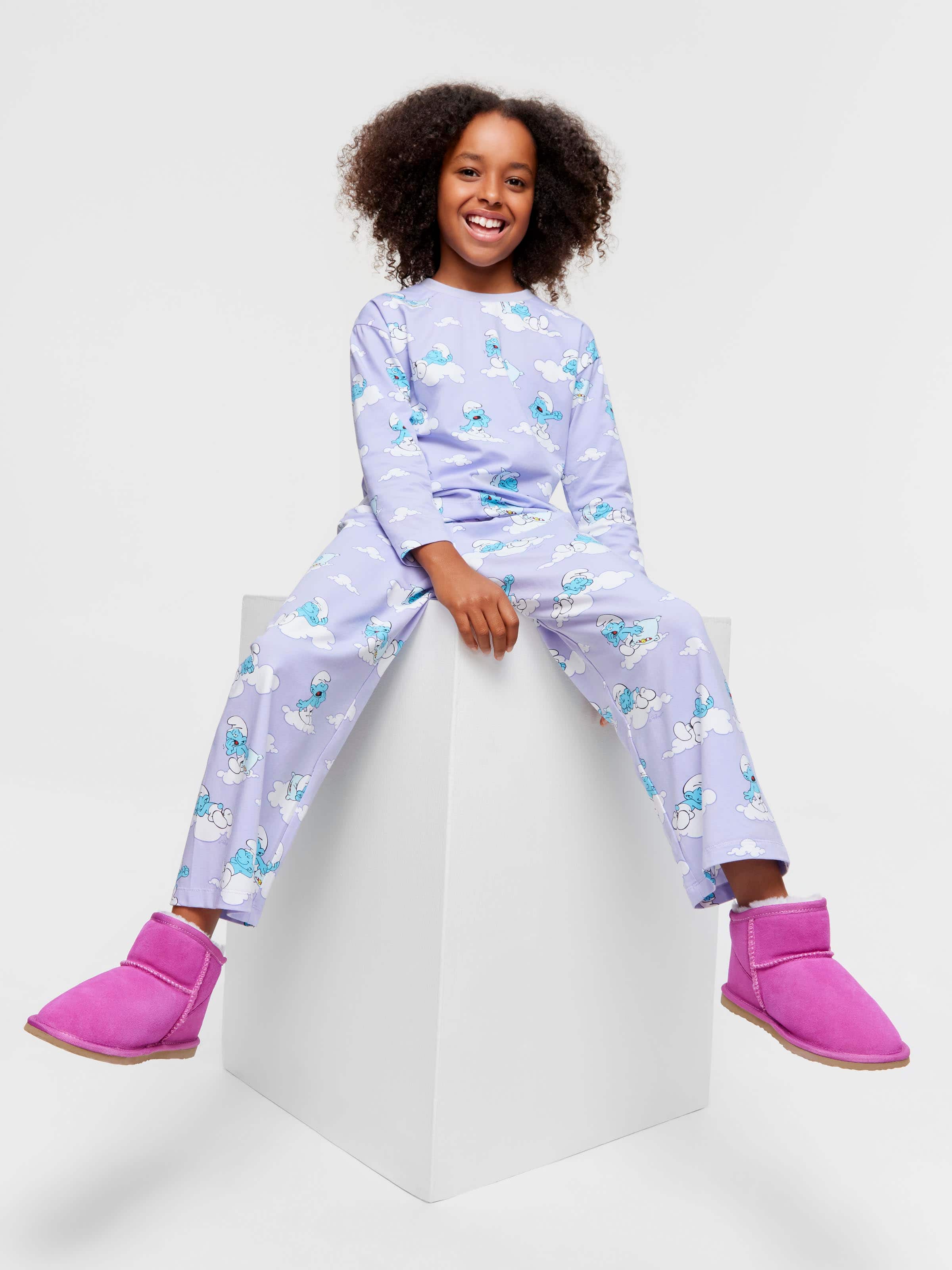 Girls Smurf Cloud Pj Set