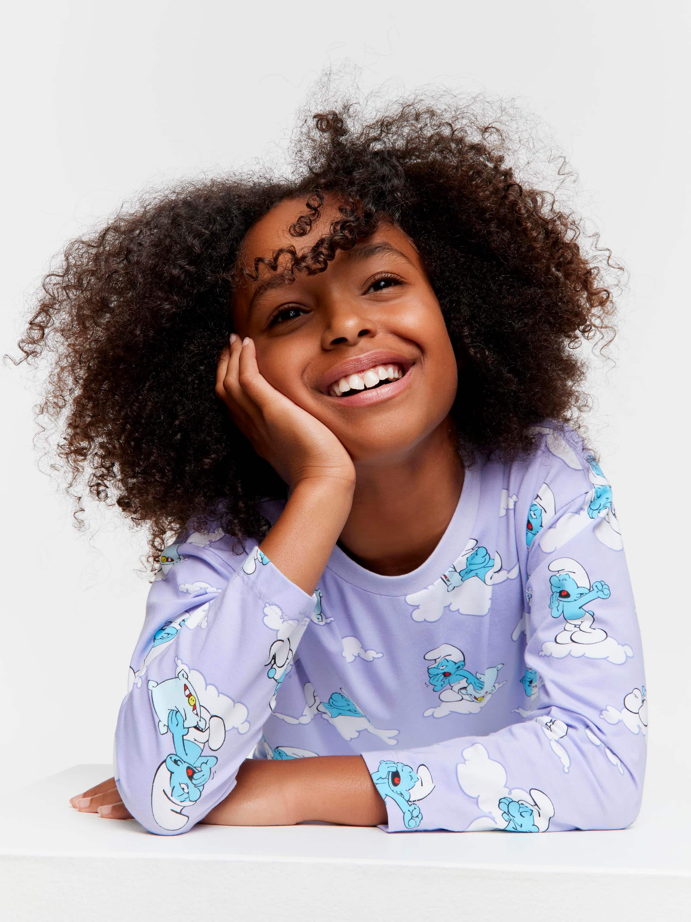 Girls Smurf Cloud Pj Set
