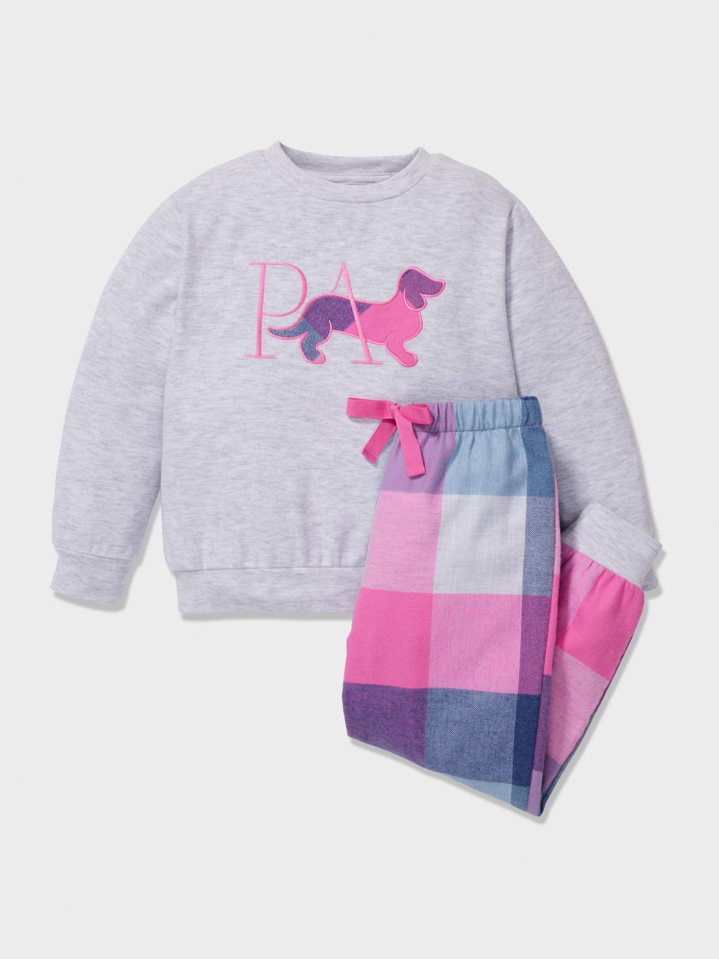 Image for Jnr Girls Pink Buffalo Check Long Pj Set from JustGroupNZ