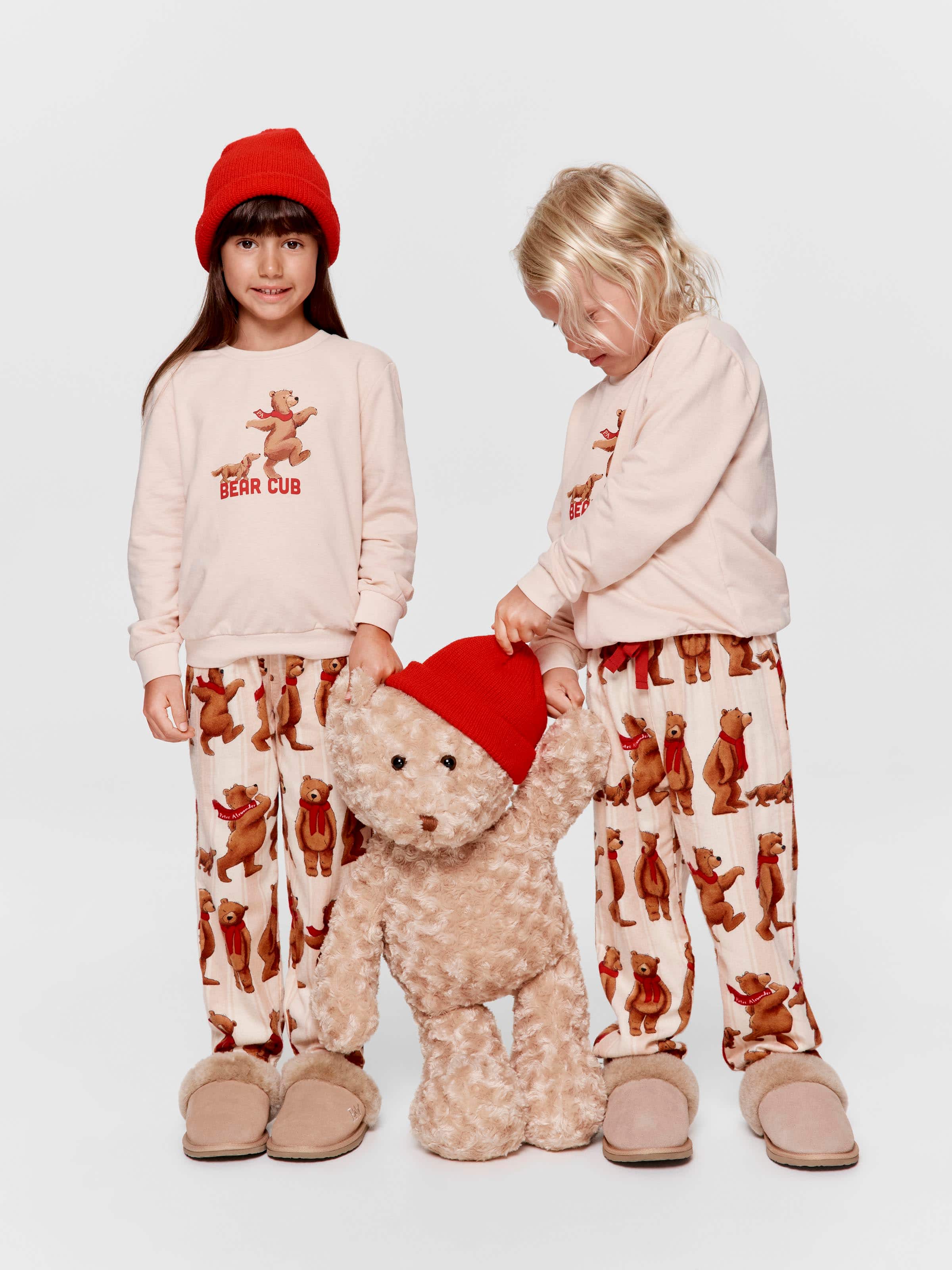 Jnr Kids Bear Cub Long Pj Set