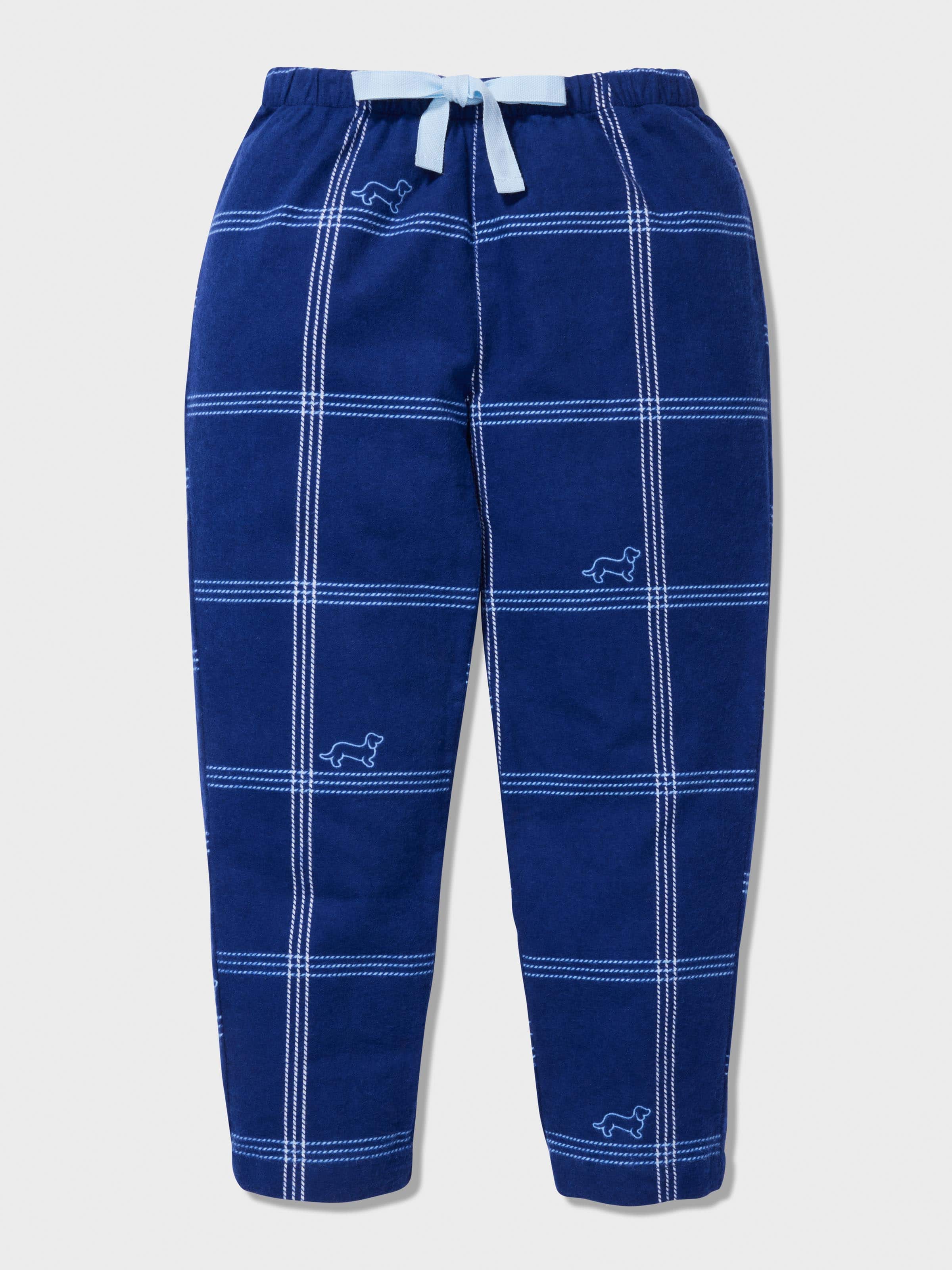 Jnr Boys Windowpane Check Long Pj Set