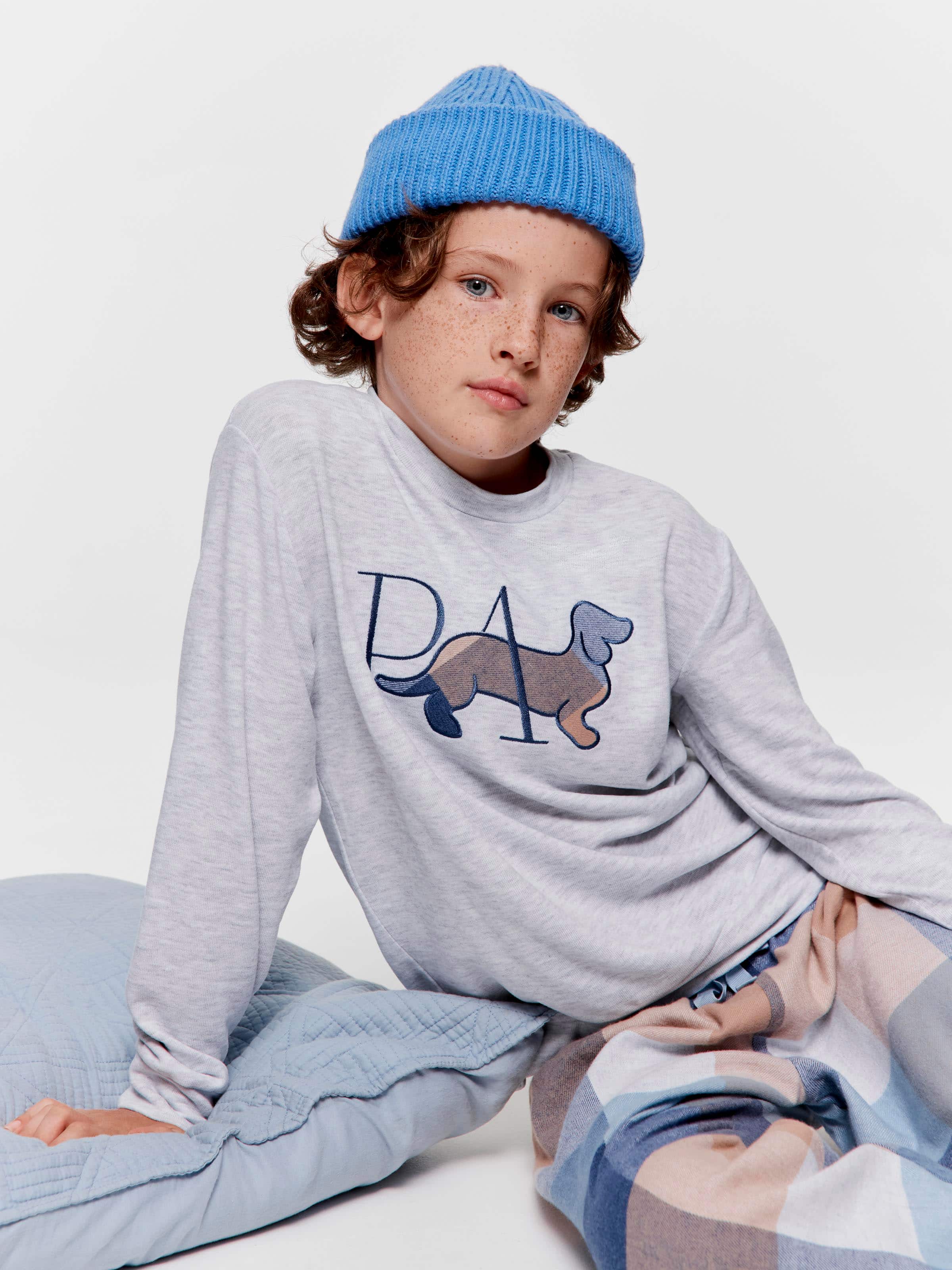 Boys Buffalo Check Long Pj Set