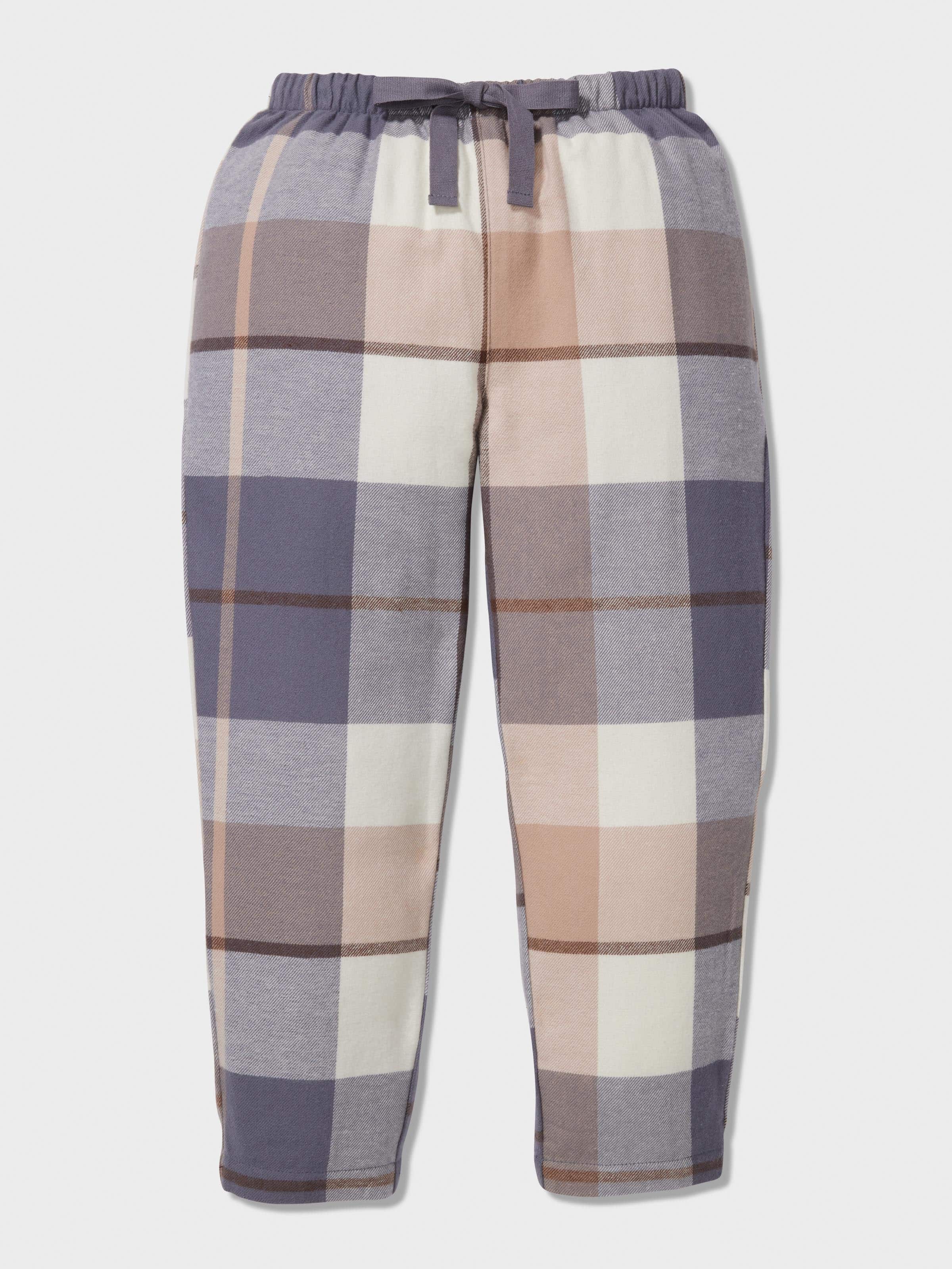Boys Charcoal Check Classic Long Pj Set