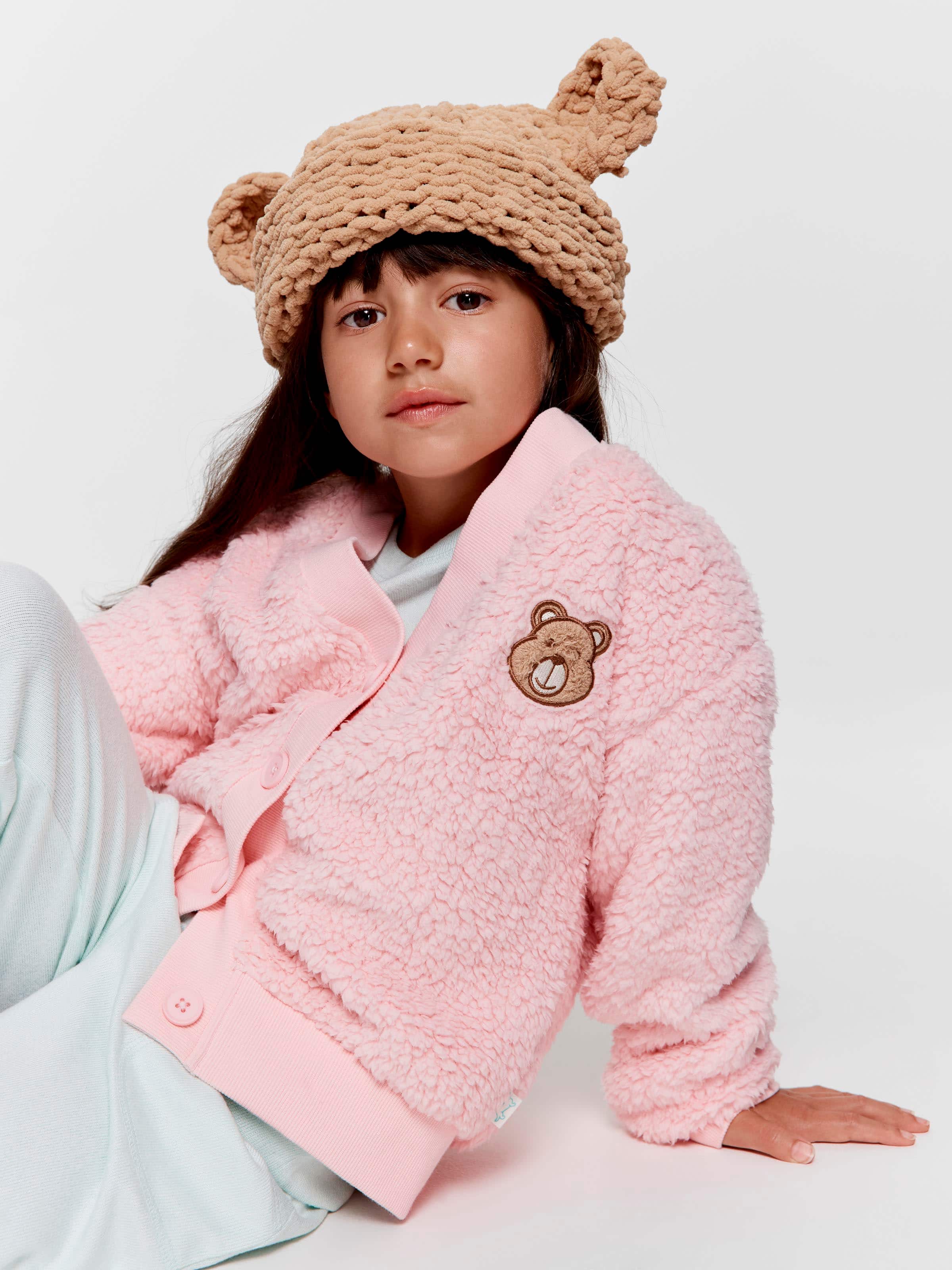 Jnr Girls Teddy Bear Cardigan
