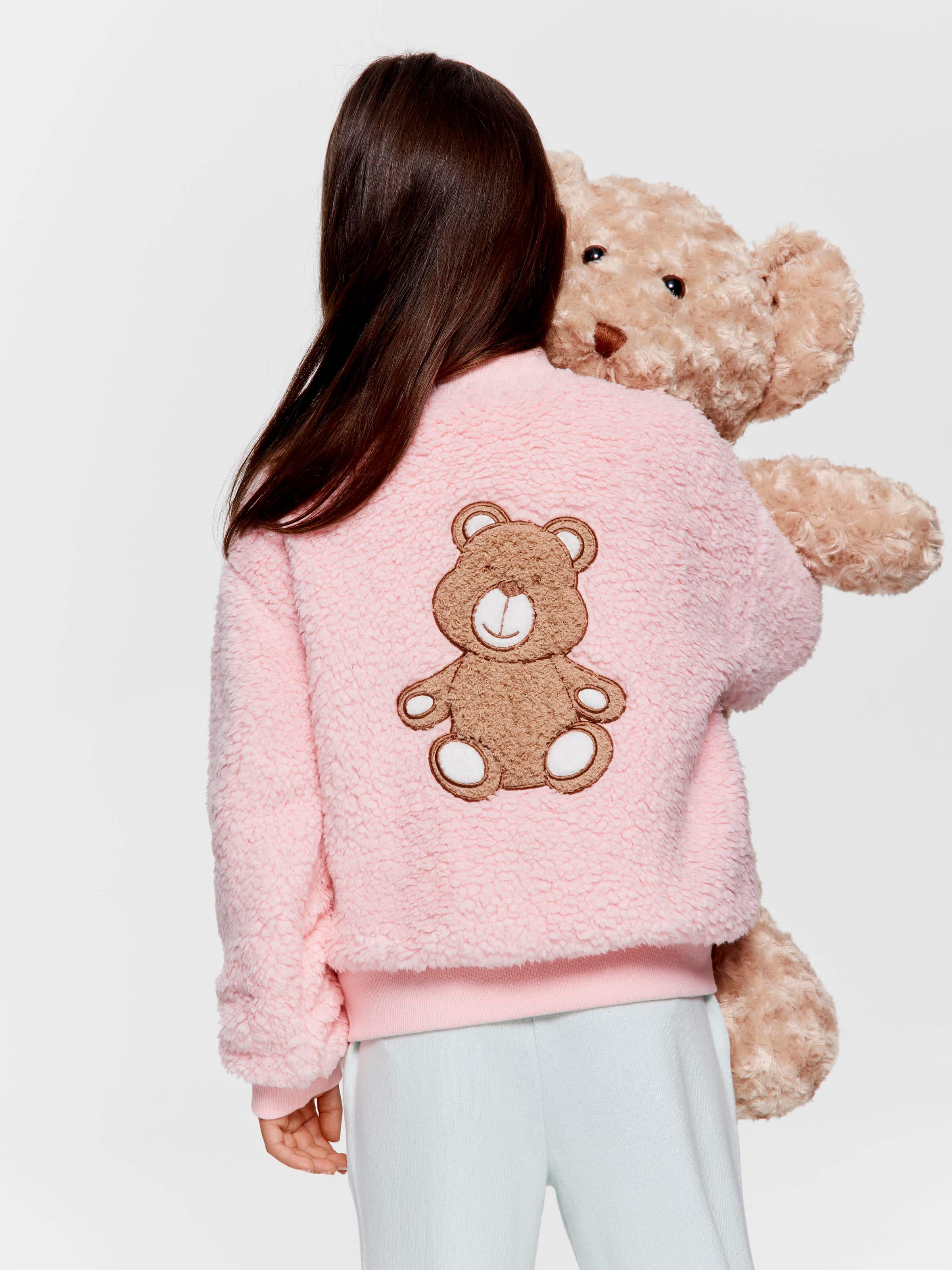 Jnr Girls Teddy Bear Cardigan