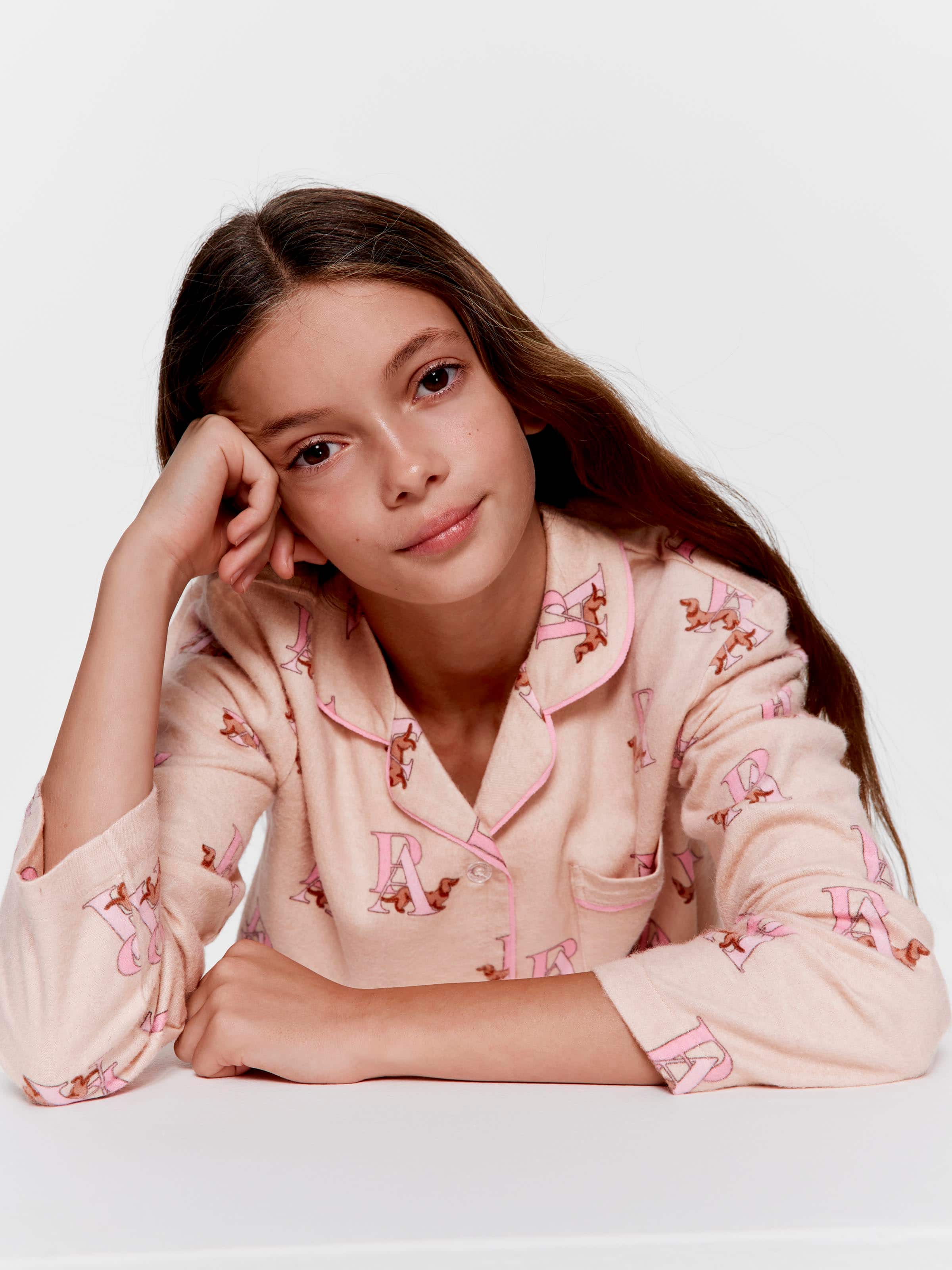 Girls P.A. Logo Long Classic Pj Set