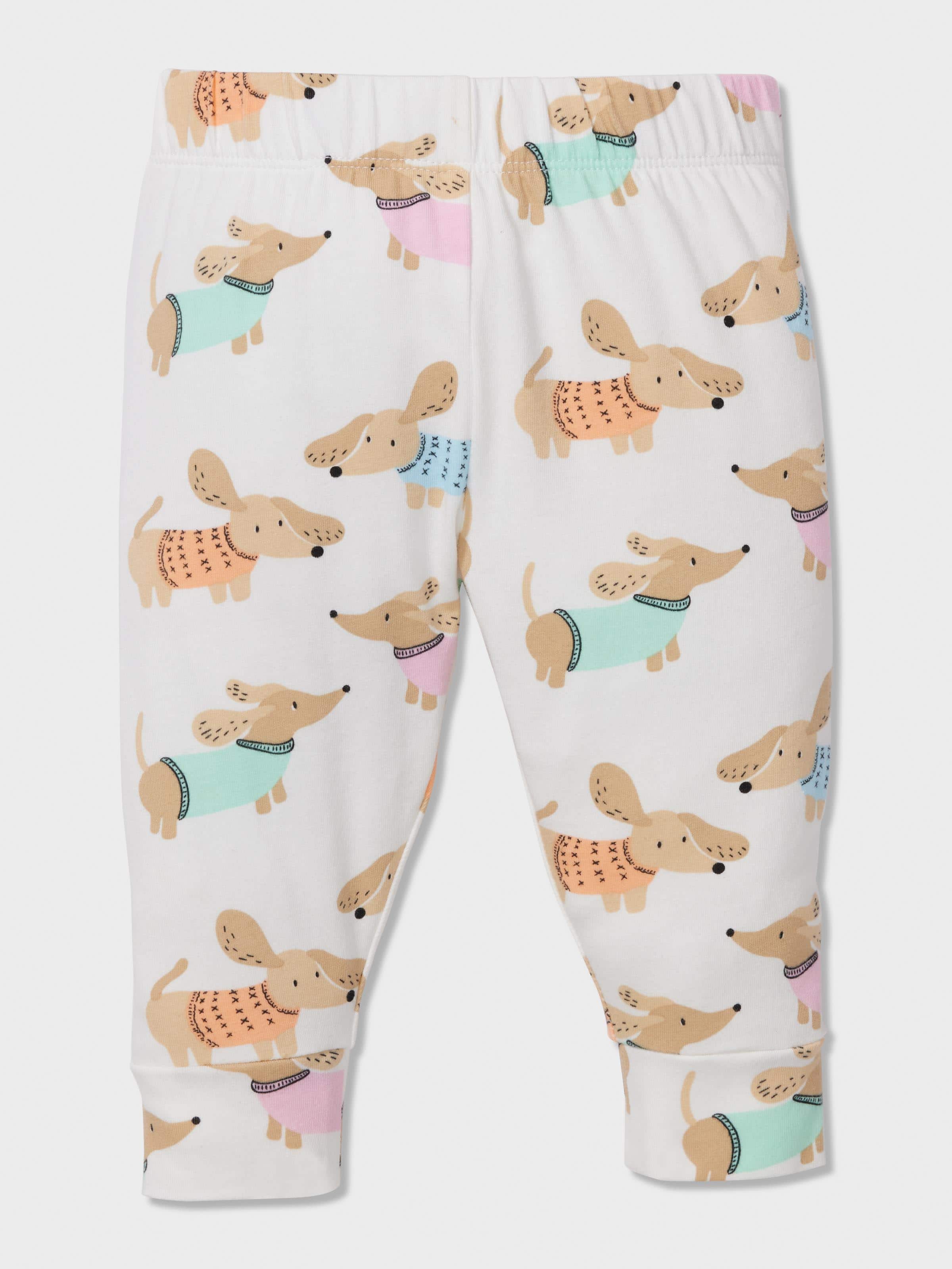 Baby Dachshund Print Long Pj Set