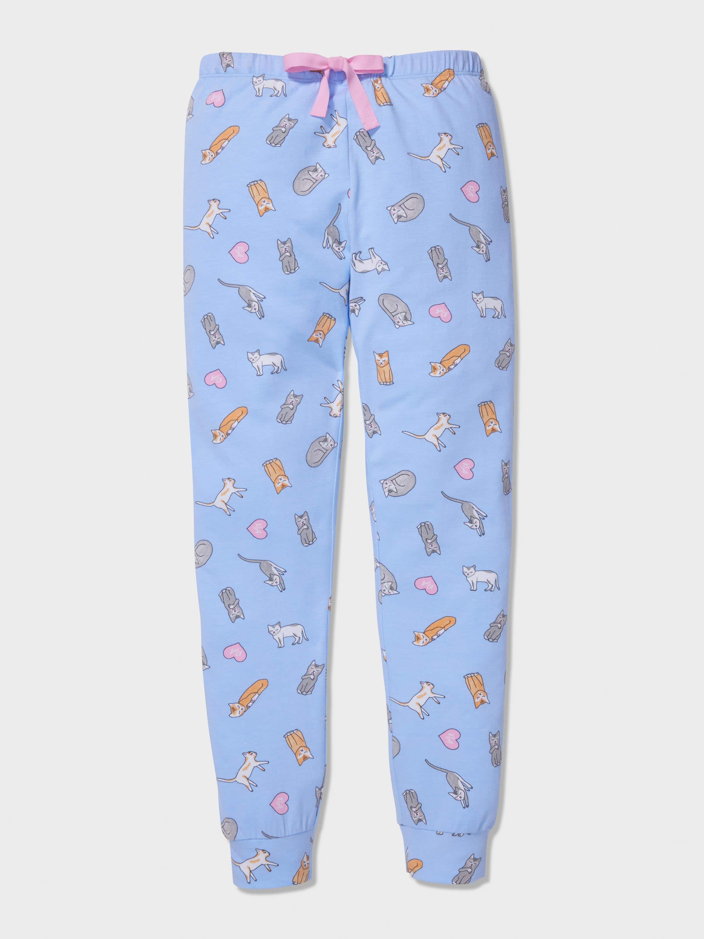 Image for Girls Kitty Print Long Pj Set from JustGroupNZ