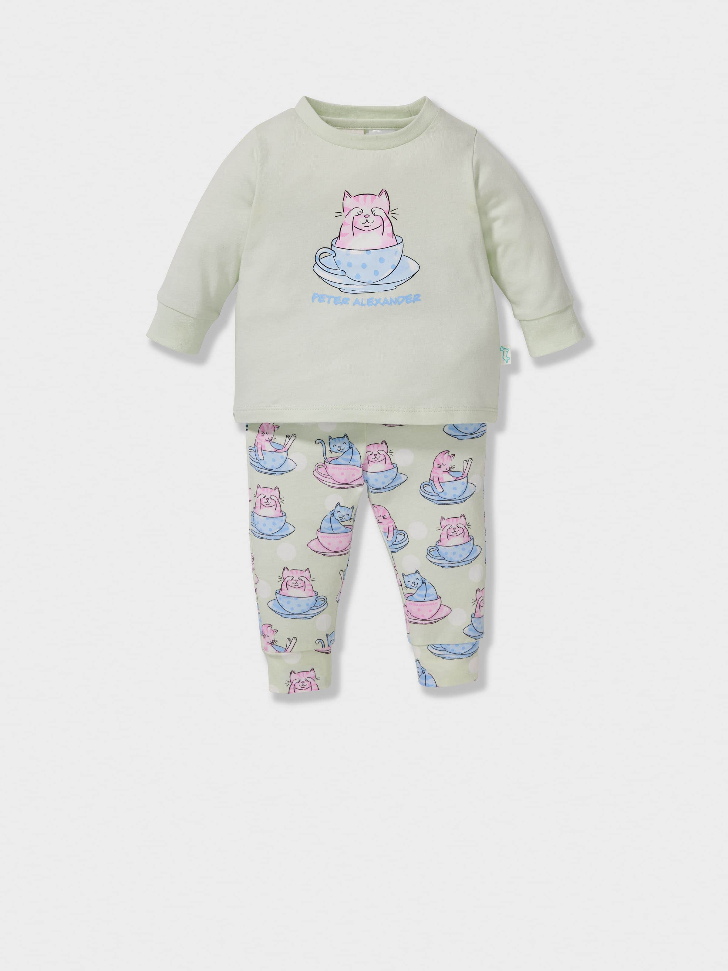 Baby Teacup Kitty Long Pj Set