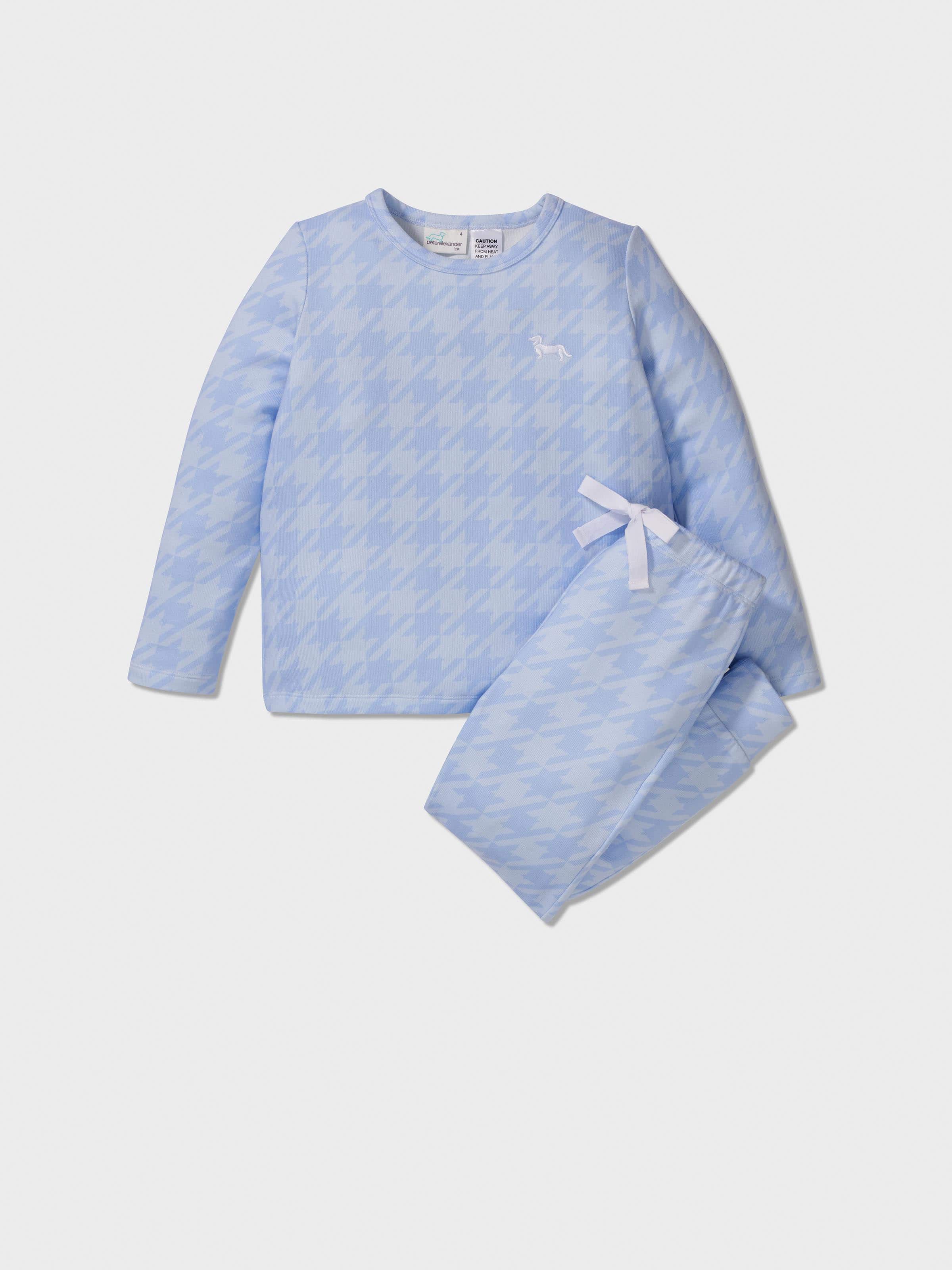 Jnr Girls Houndstooth Long Pj Set