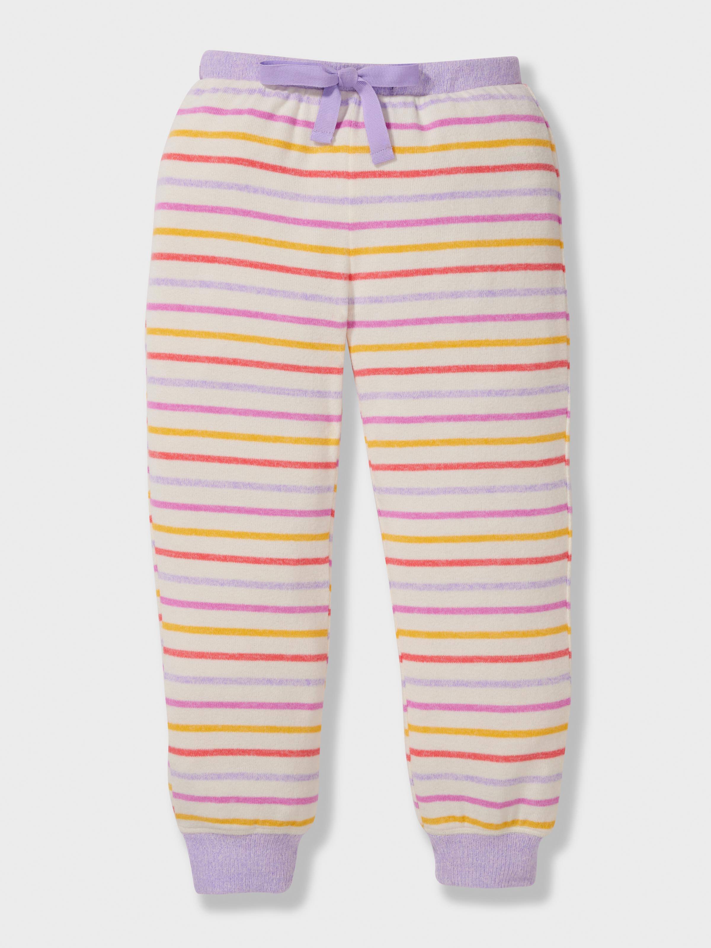 Girls Rainbow Stripe Pj Set