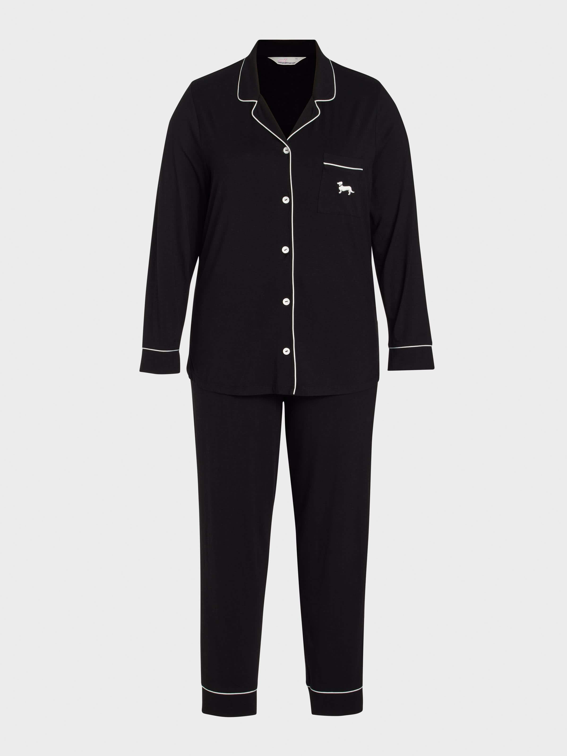 P.A. Plus Long Black Bamboo Jersey Pj Set Peter Alexander Online