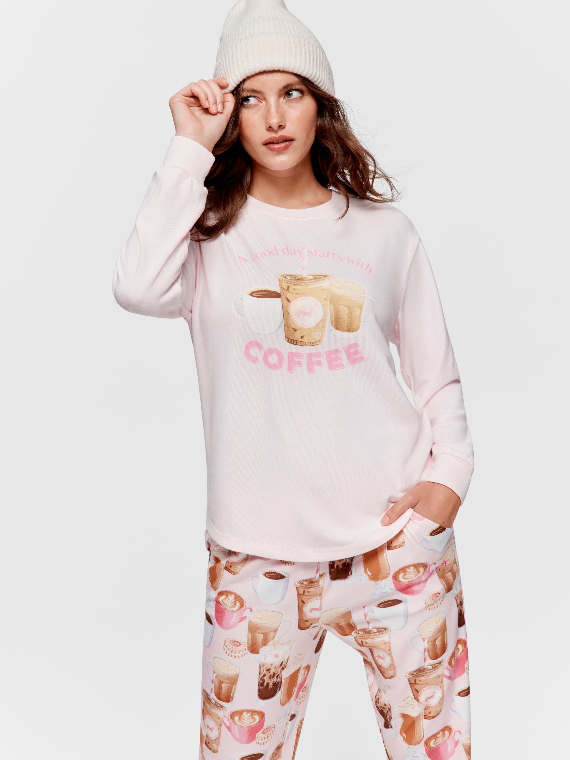 Coffee Plush Oversized Long Sleeve Top