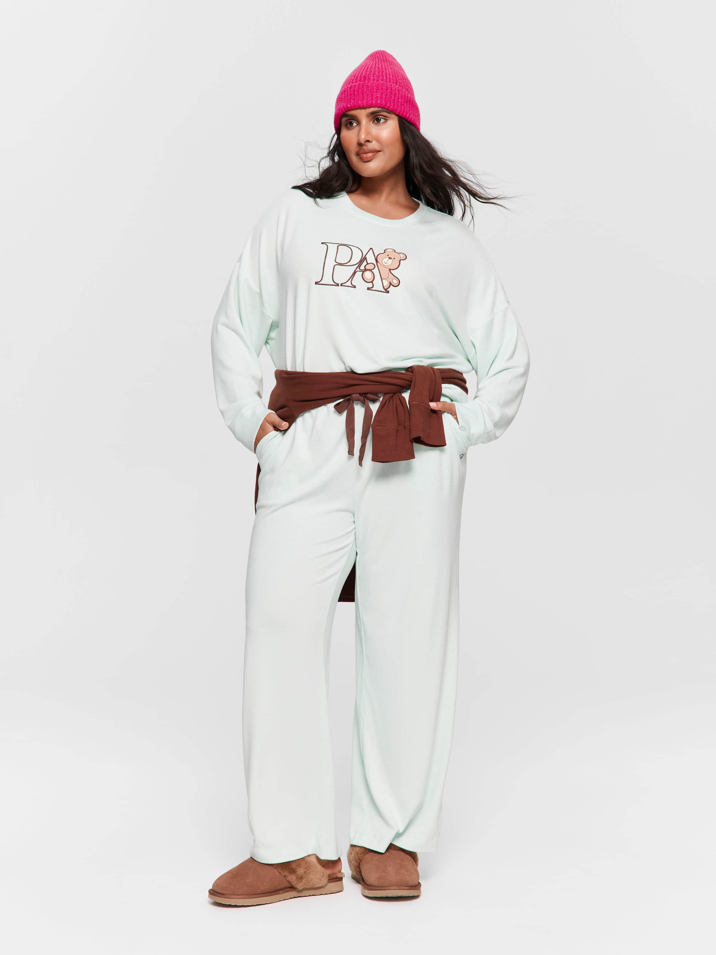 Image for P.A. Plus Mint Plush Straight Leg Pj Pant from JustGroupNZ