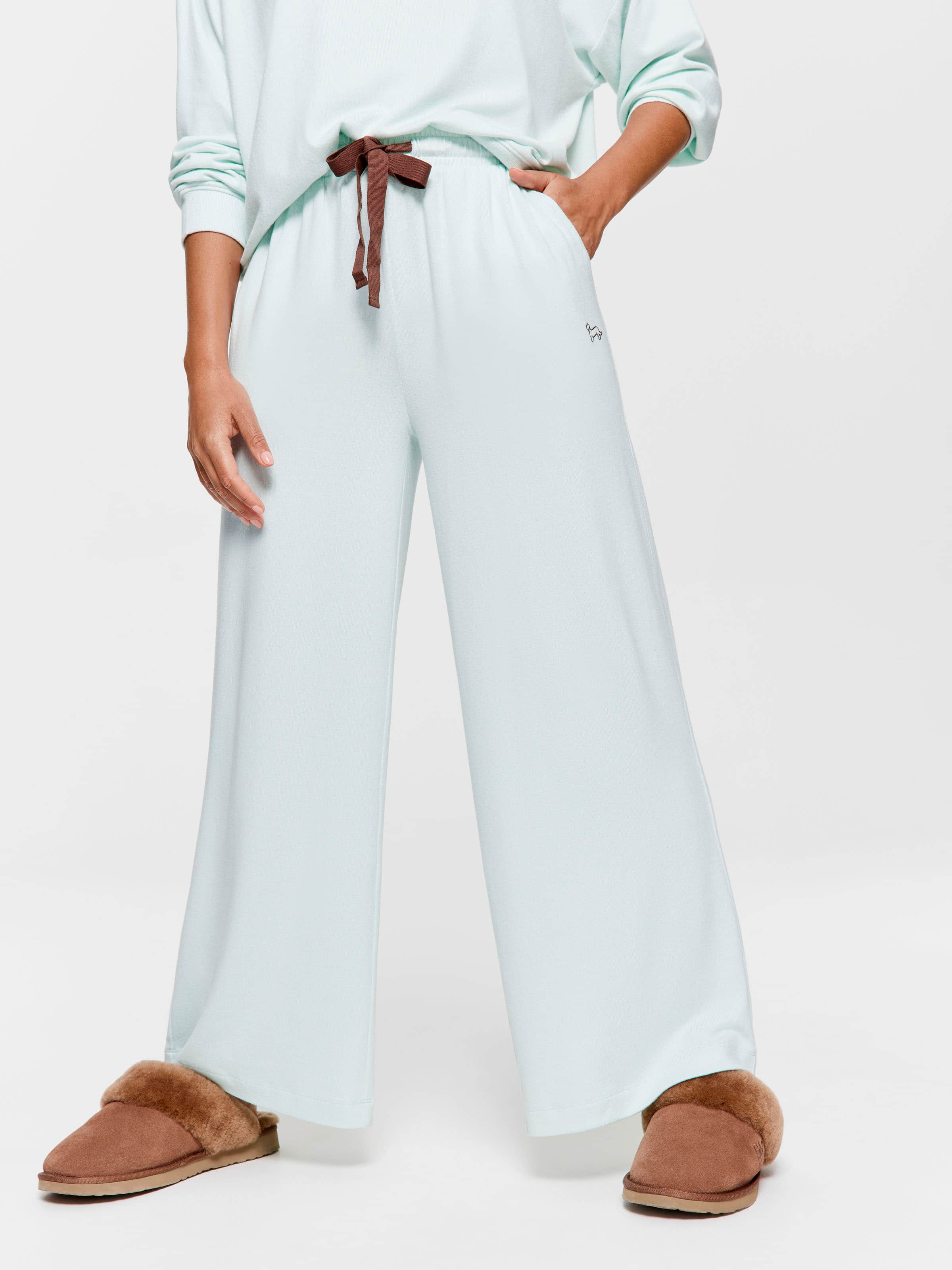 Mint Plush Straight Leg Pj Pant