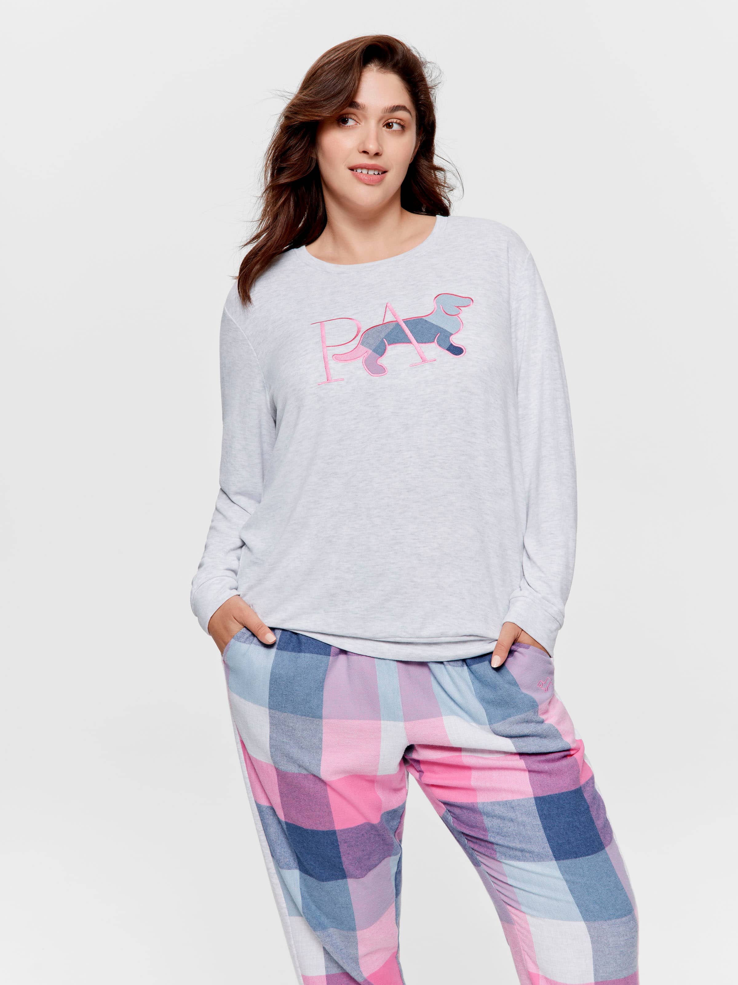 P.A. Plus Buffalo Check Fuzzy Sweater