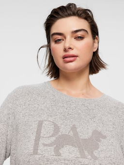P.A. Plus Grey Fuzzy Sweater
