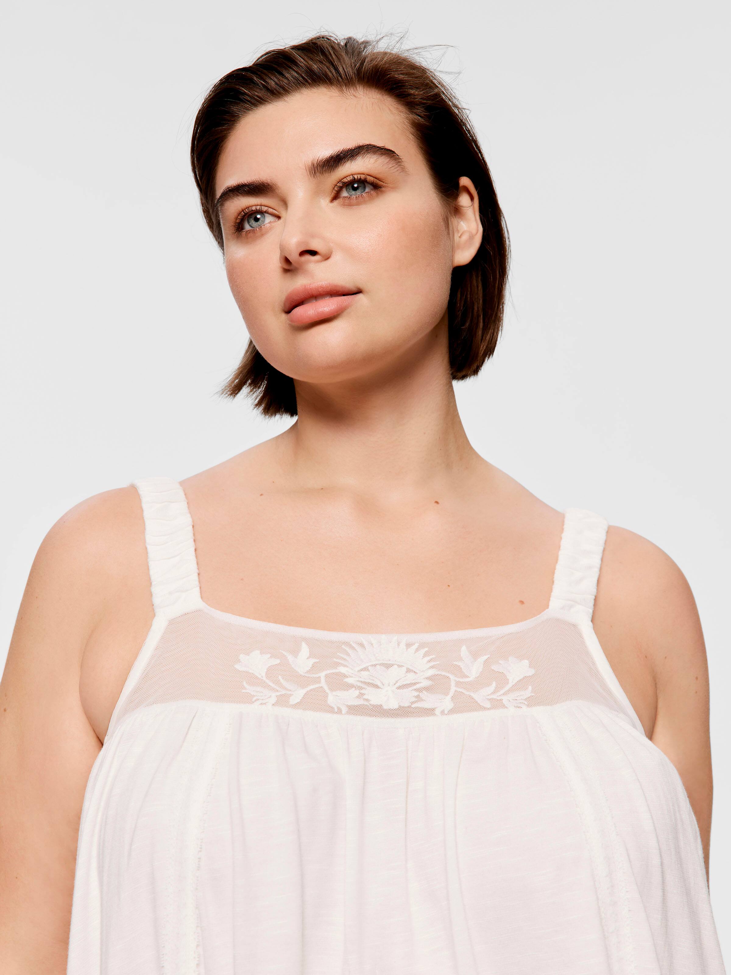 P.A. Plus Embroidered Strappy Nightie