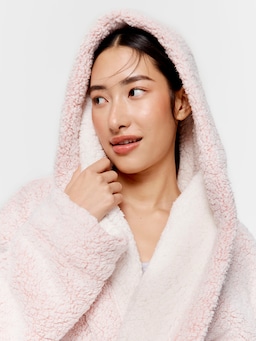 Sherpa Hooded Gown