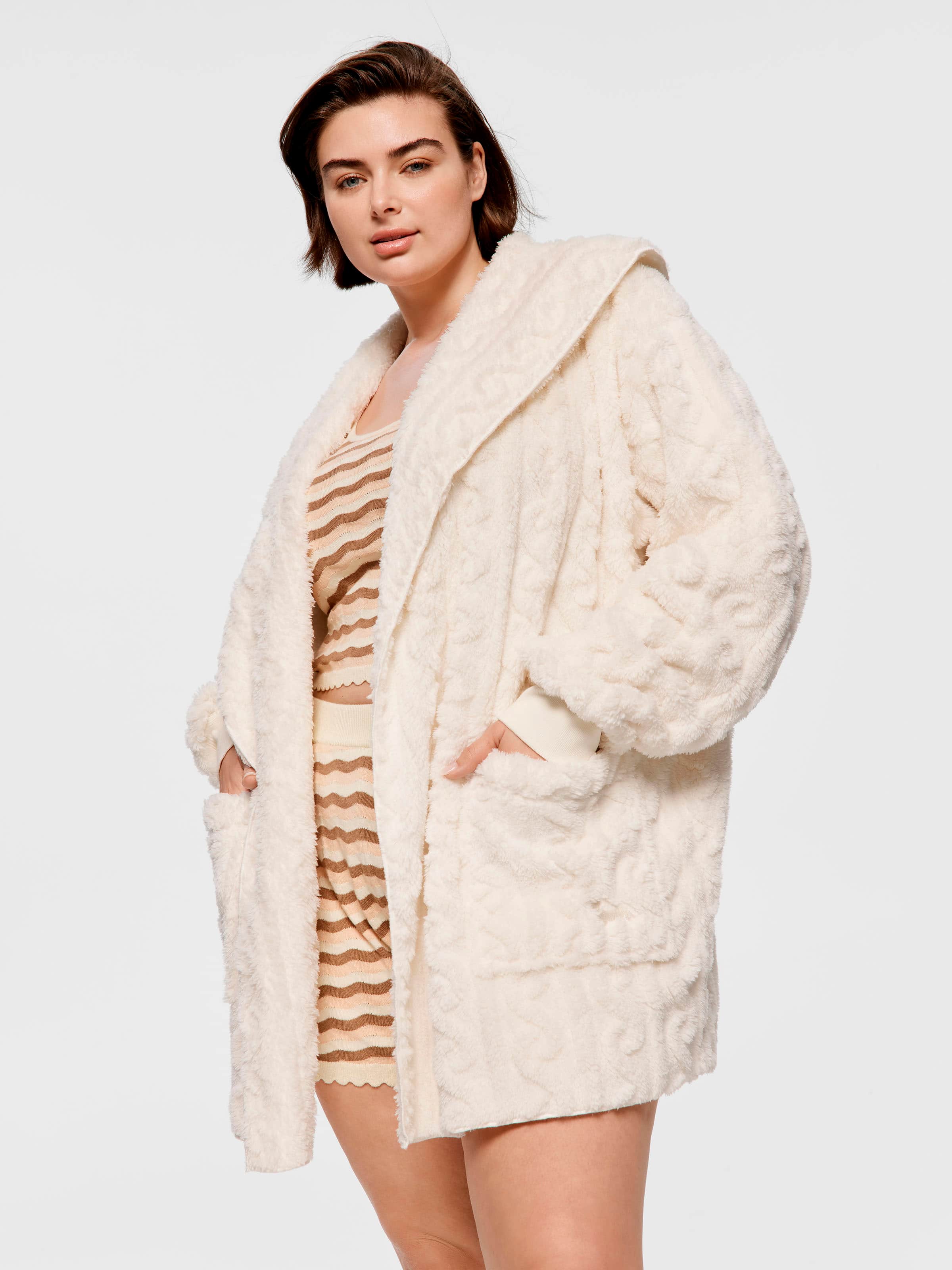 P.A. Plus Cable Teddy Shrug