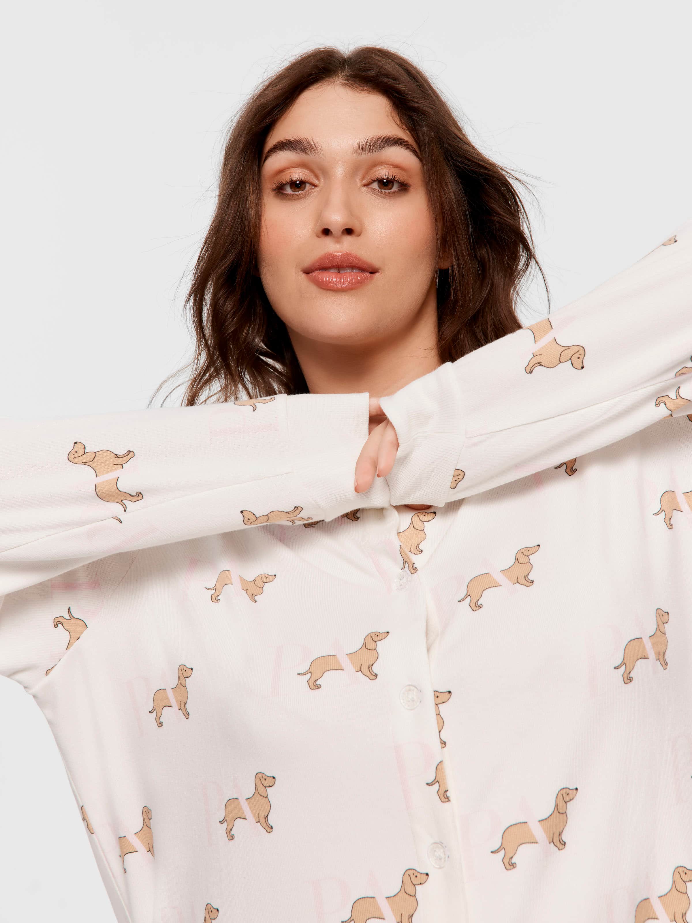 P.A. Plus Penny Long Sleeve Plush Nightshirt