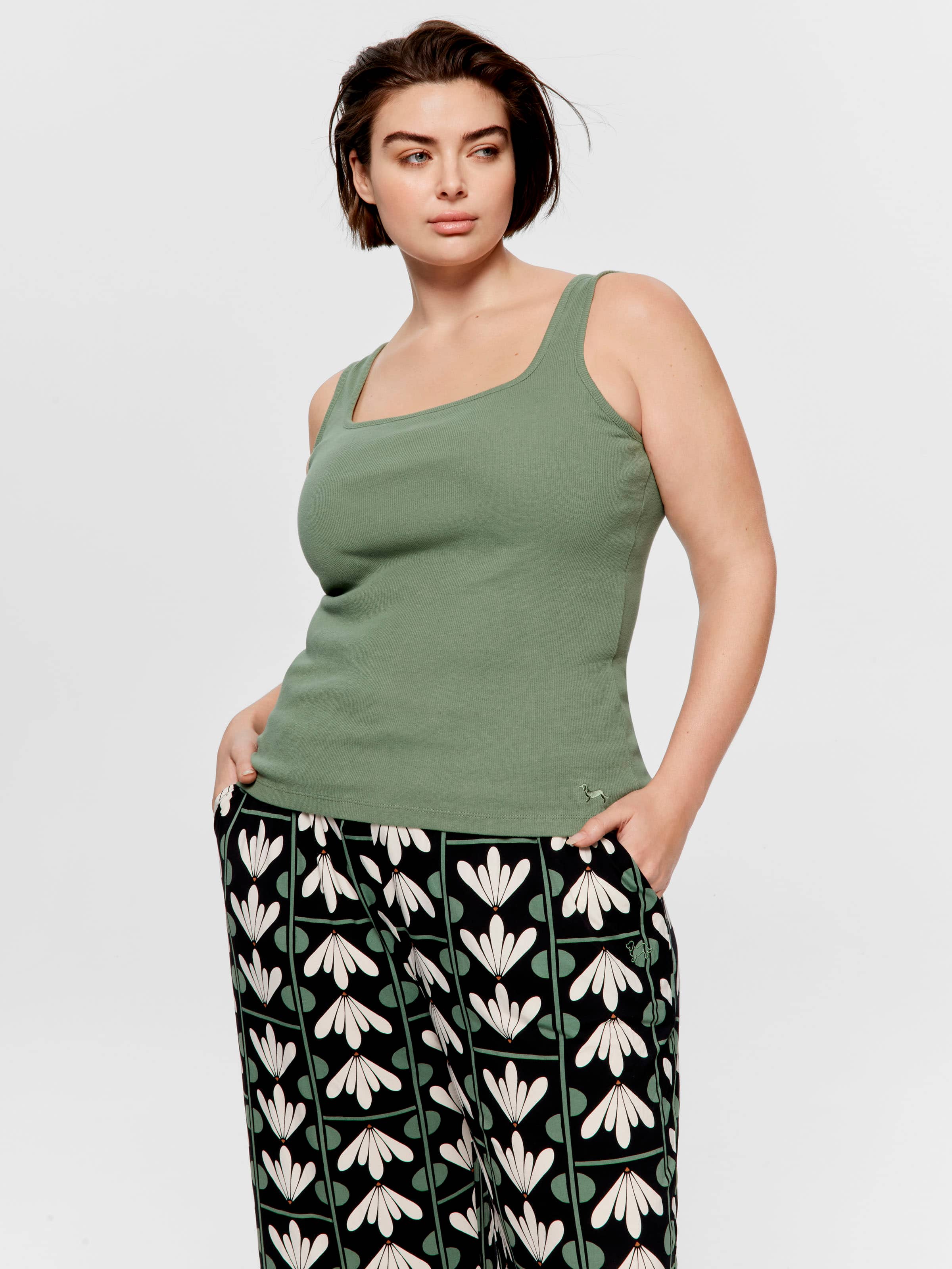 P.A. Plus Green Rib Tank