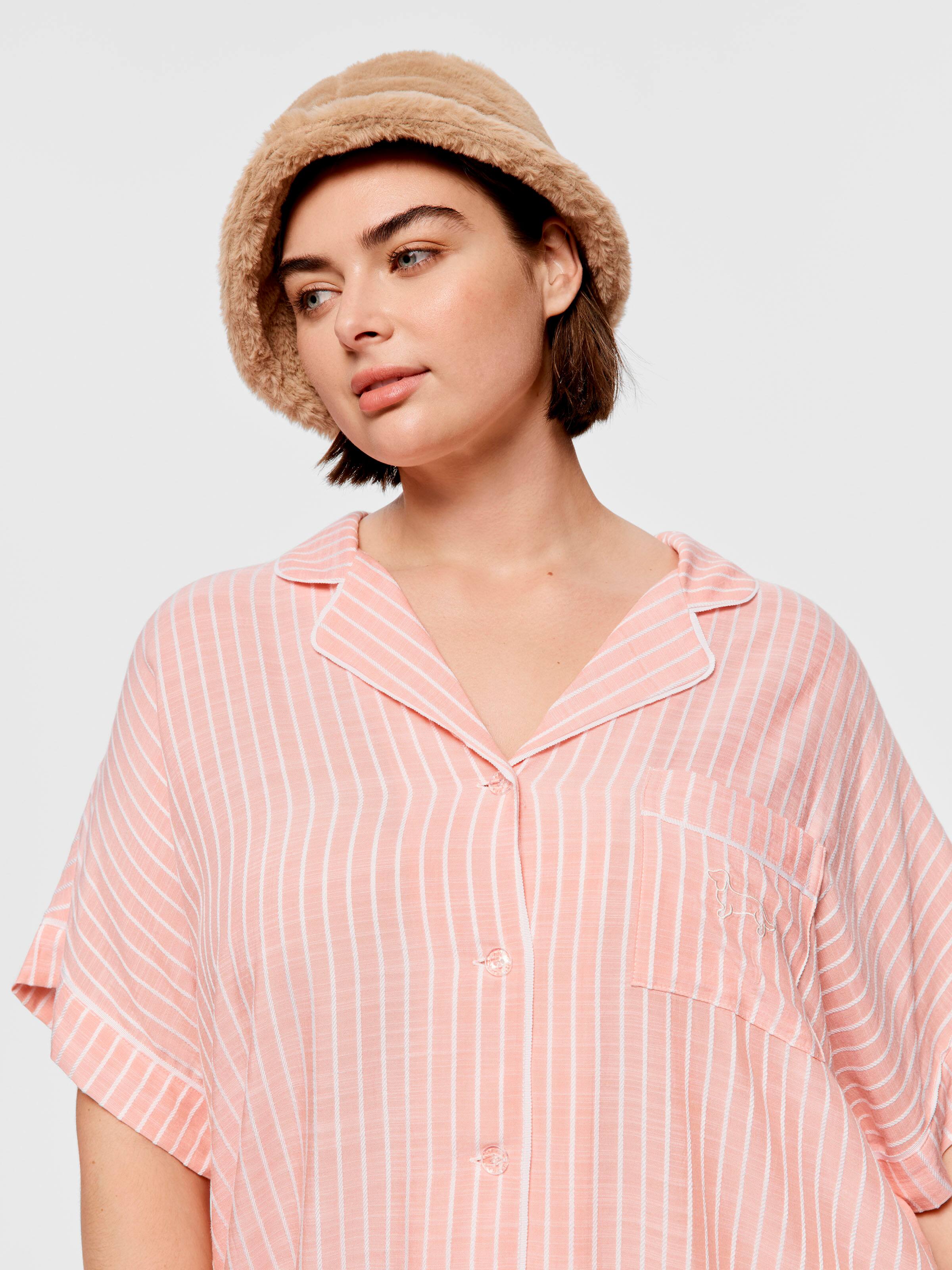 P.A. Plus Textured Boyfriend Nightshirt