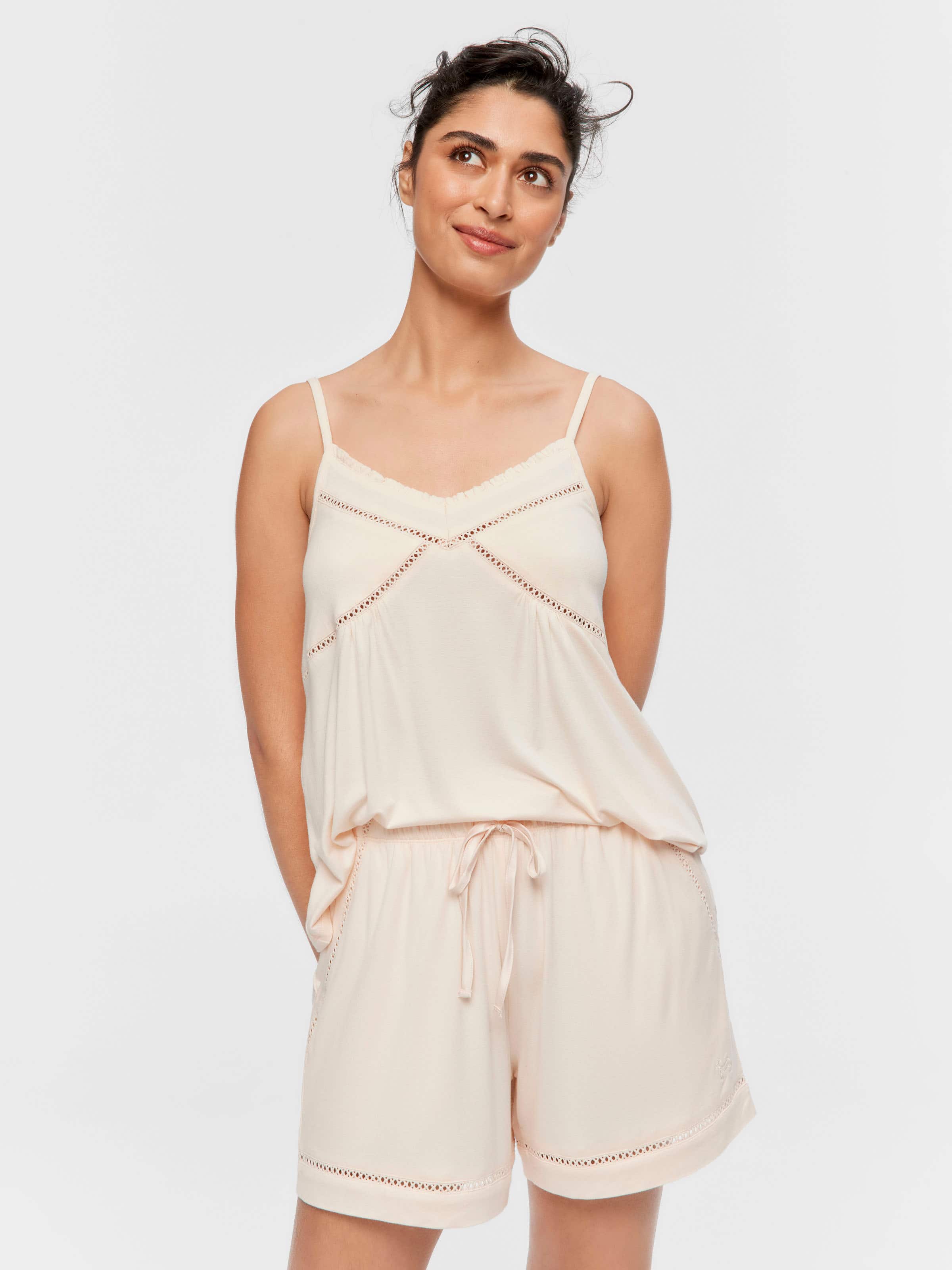 Soft Pink Bamboo Jersey Long Short