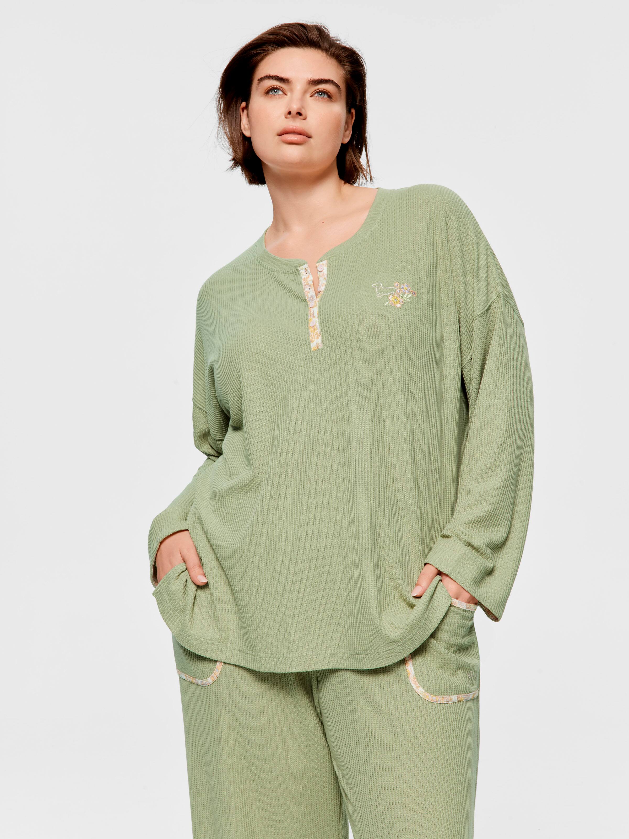 P.A. Plus Waffle Henley Top