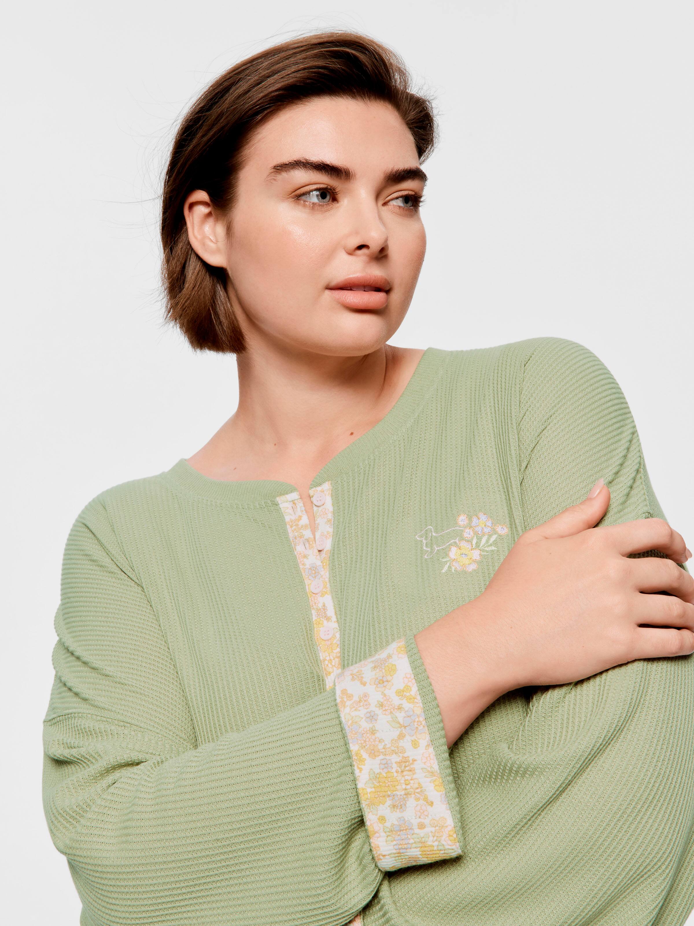 P.A. Plus Waffle Henley Top
