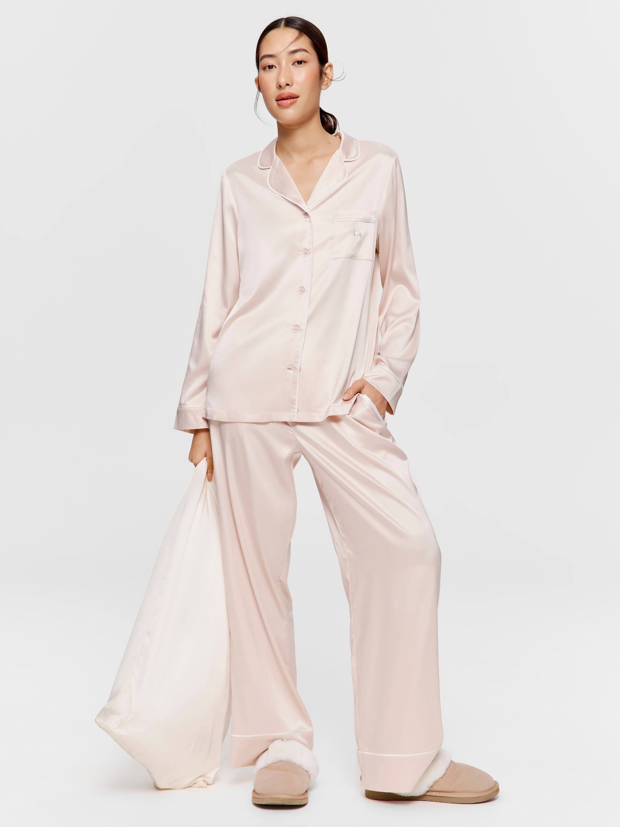 Floral Print winter Satin Pyjama Set – Box Boutique Collection