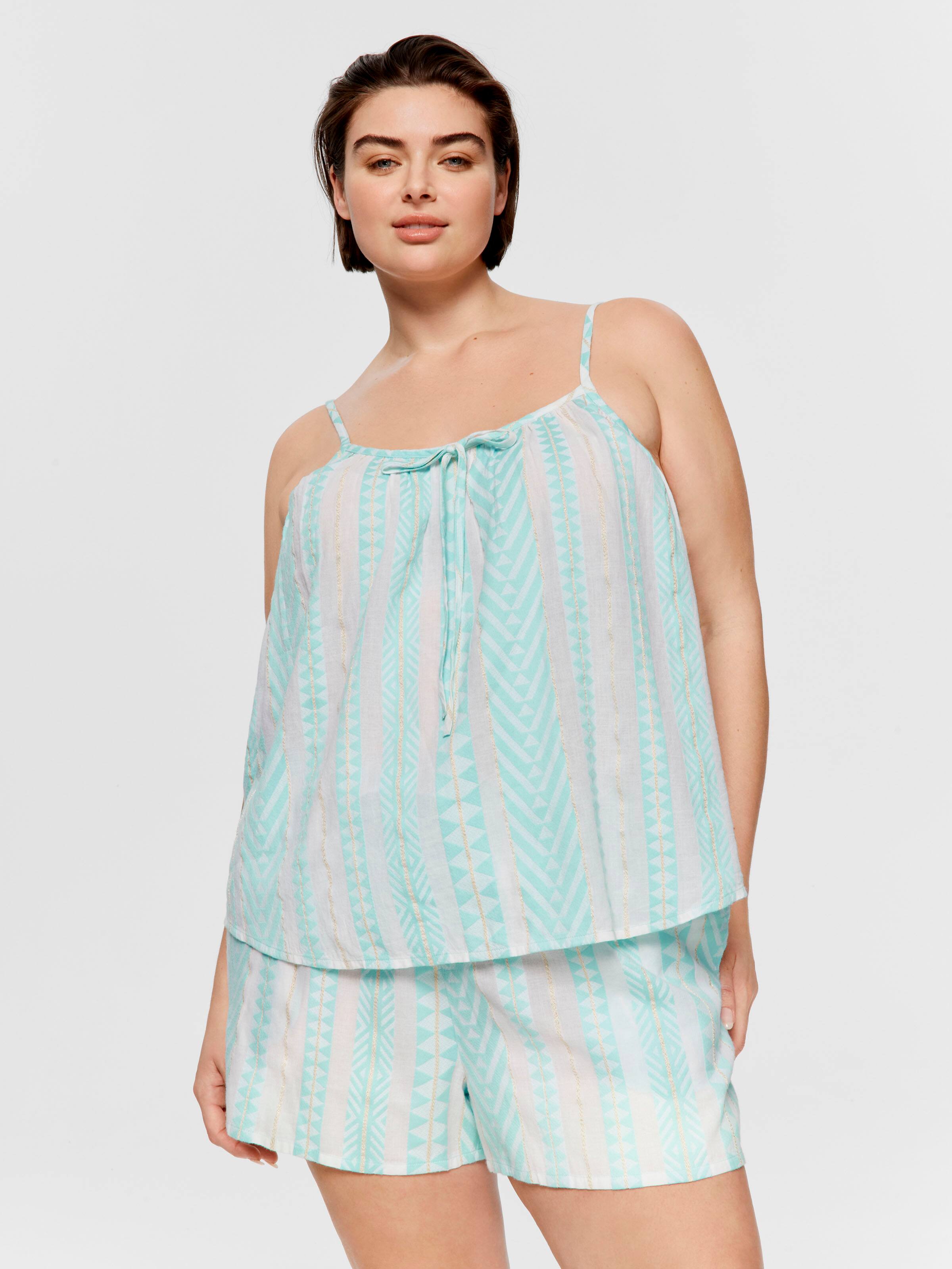 P.A. Plus Aztec Jacquard Cami Pj Set
