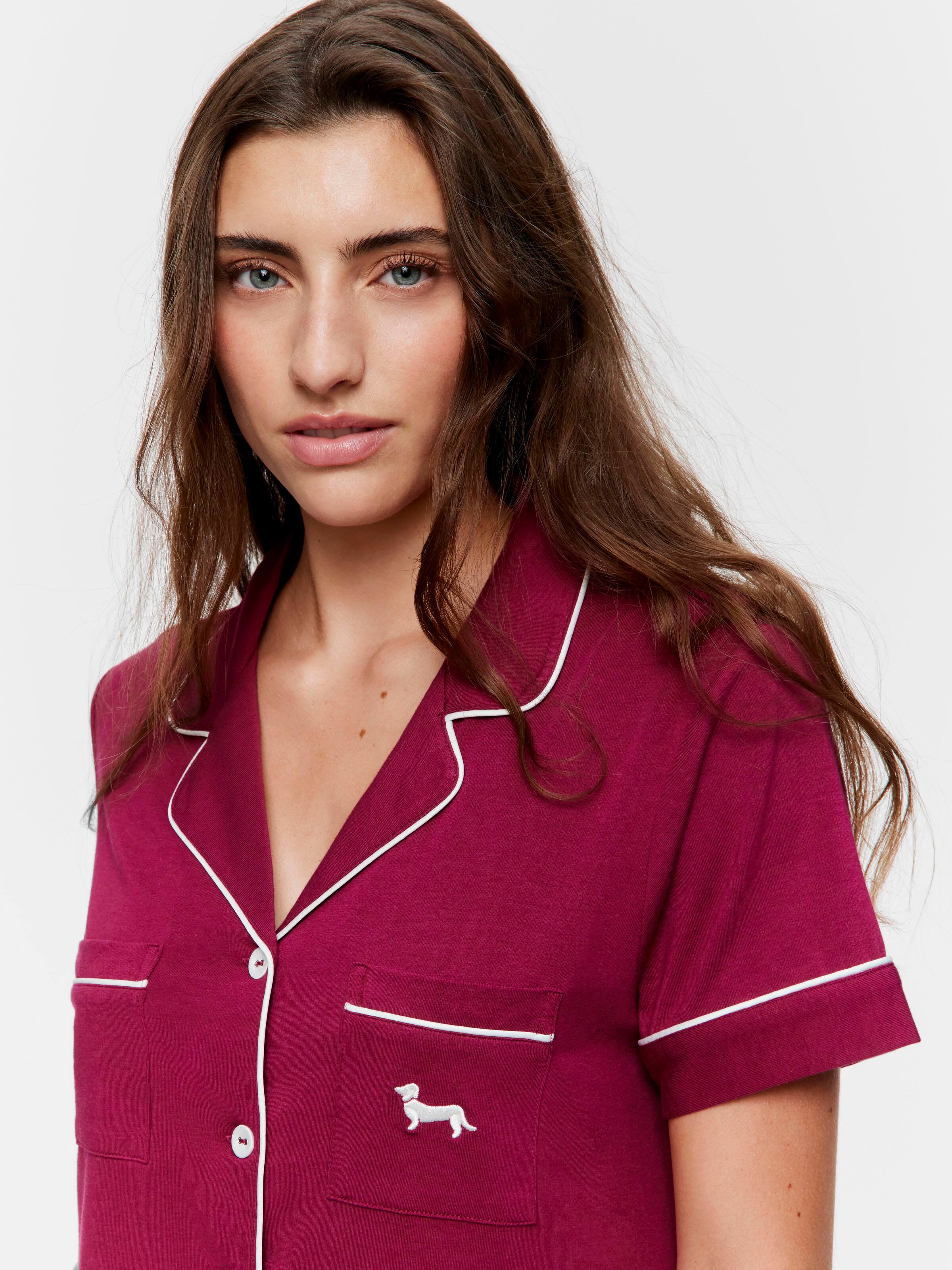 Cherry Bamboo Shortie Pj Set
