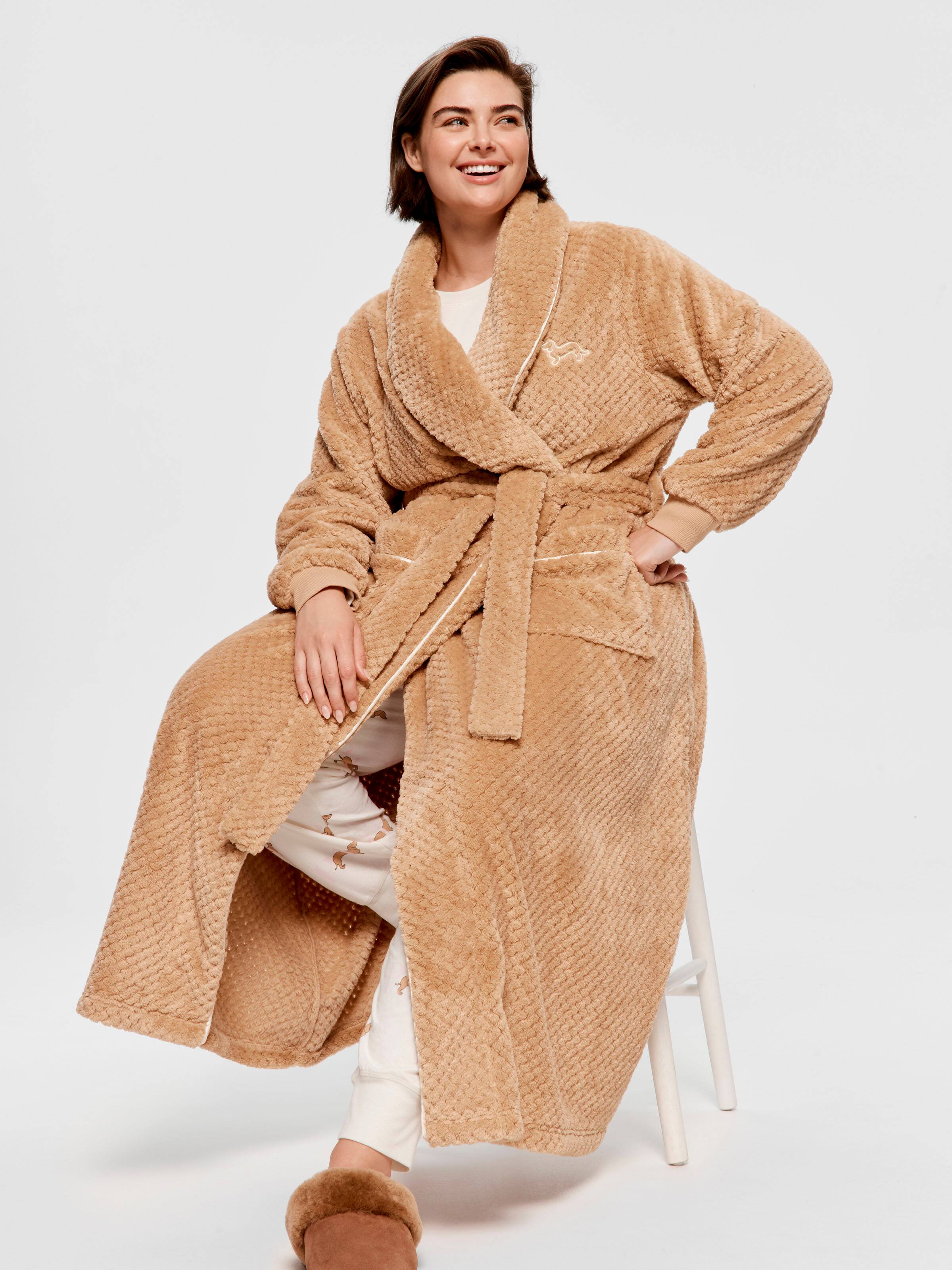P.A. Plus Peter's Caramel Jacquard Full Length Gown